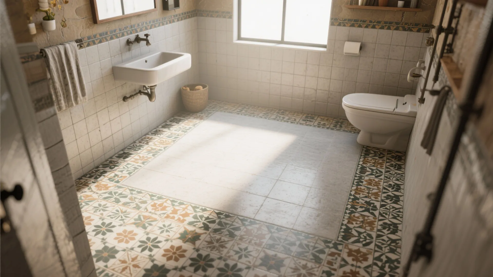 8. Patterned Cement Border