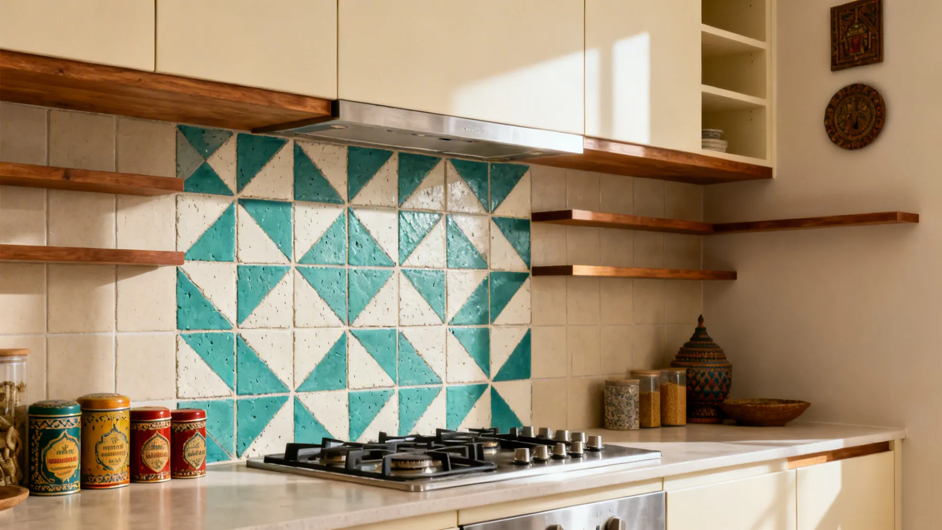 Patterned cement tiles for heritage flair
