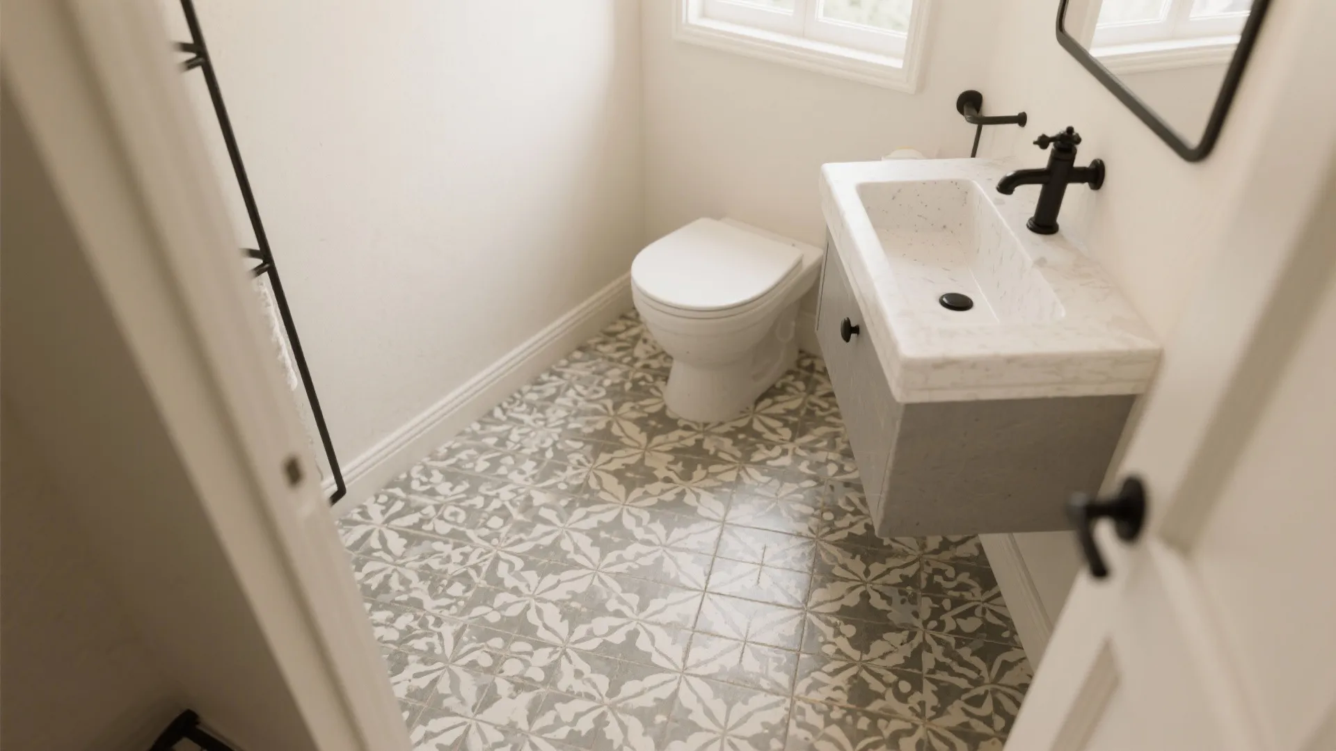 Patterned Cement Tiles for Character Zones