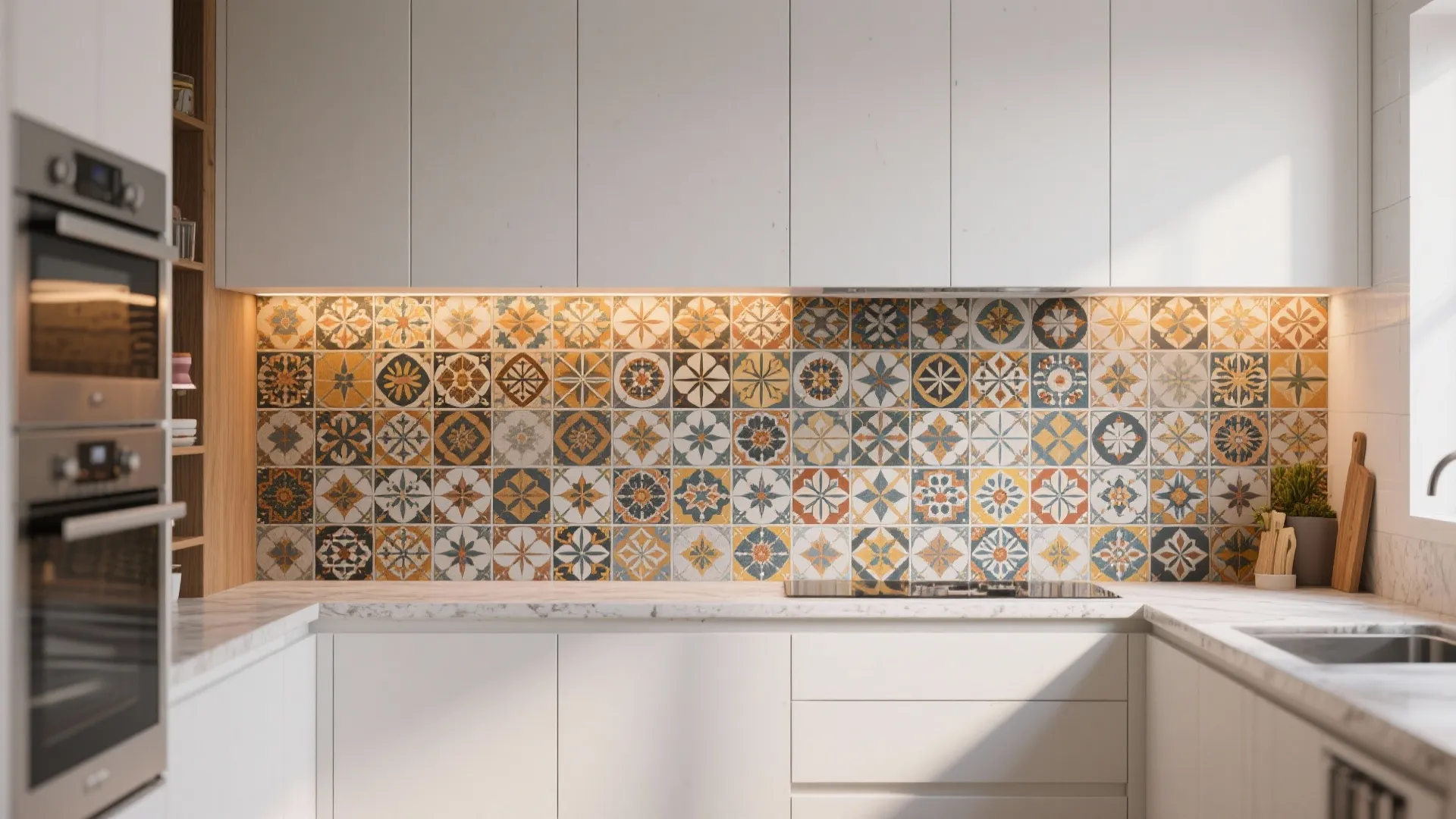 2. Bold Patterned Cement Tiles