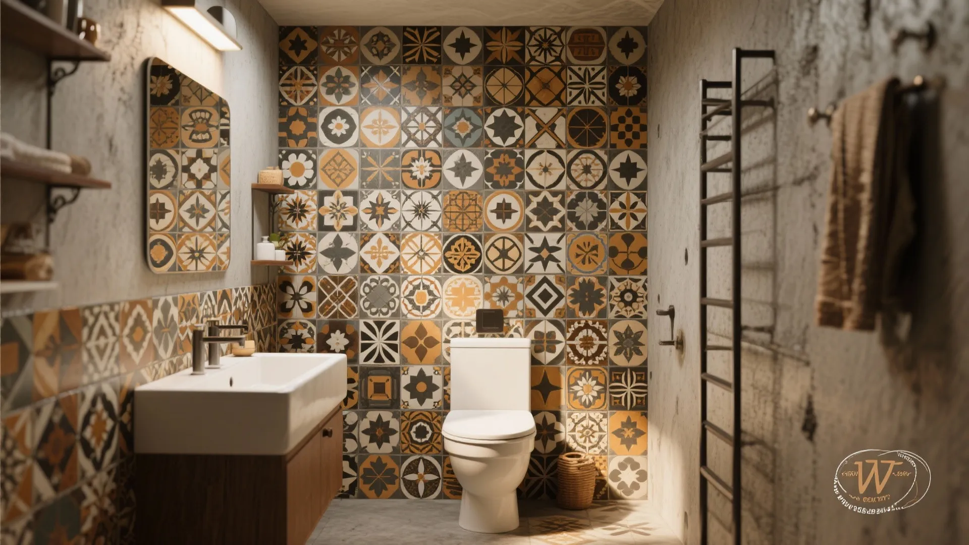 9. Patterned Cement Tiles