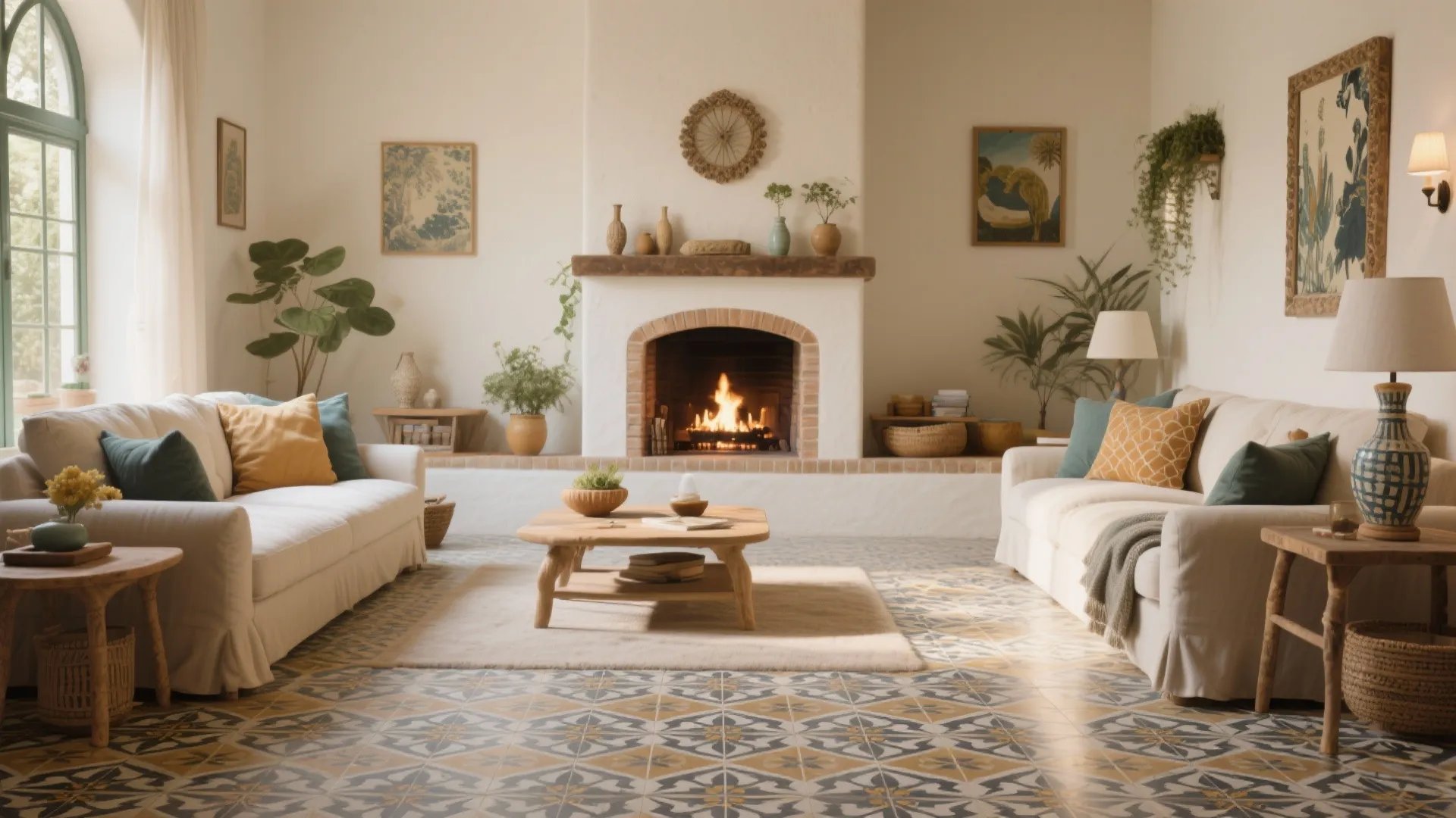 7. Patterned Cement Tiles