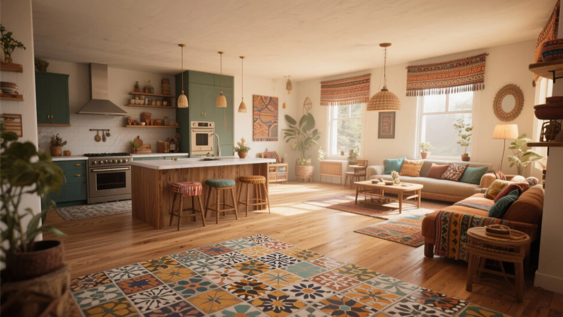 5. Patterned Cement Tiles