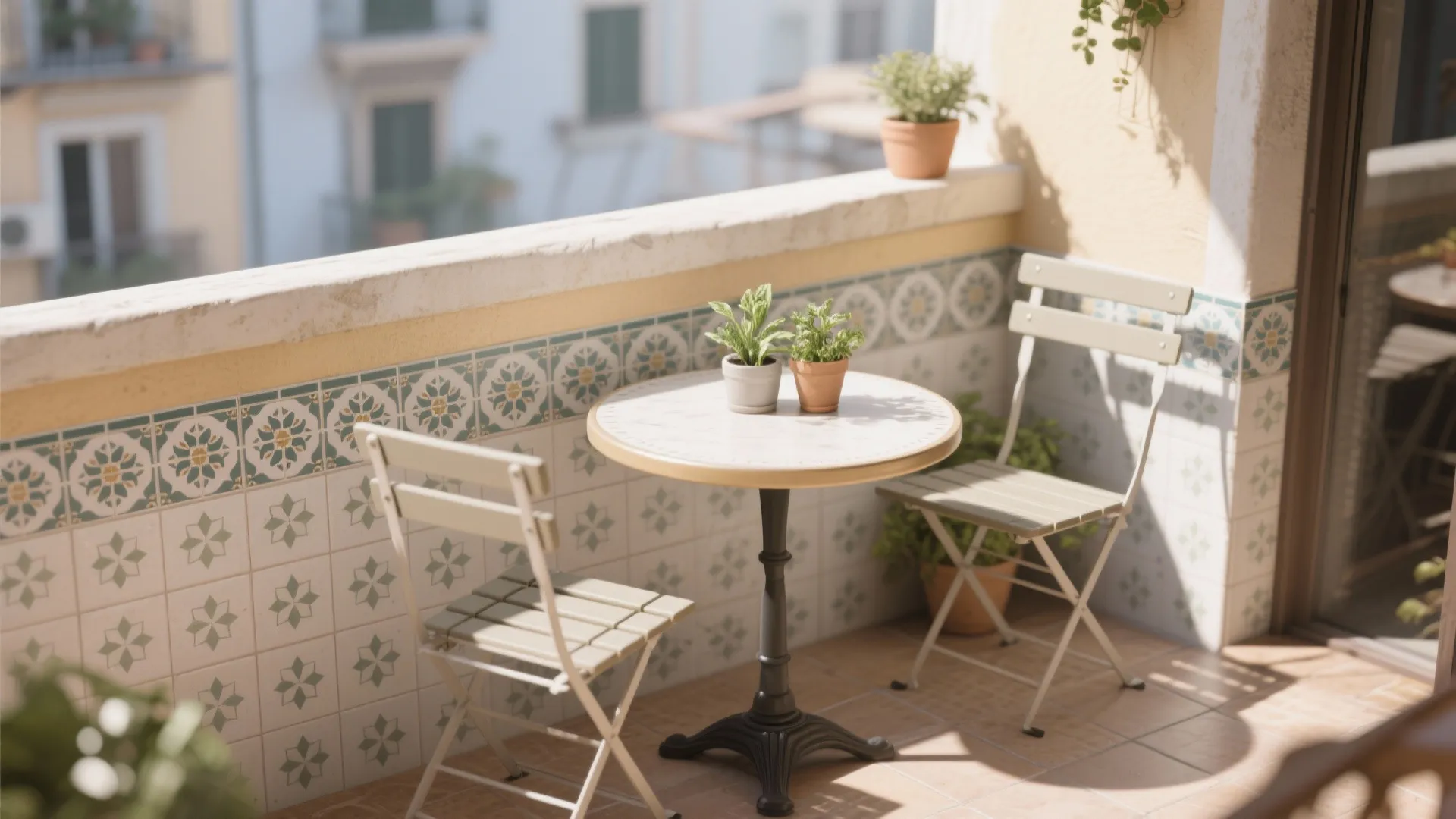 Patterned Ceramic for a Café-Terrace Vibe