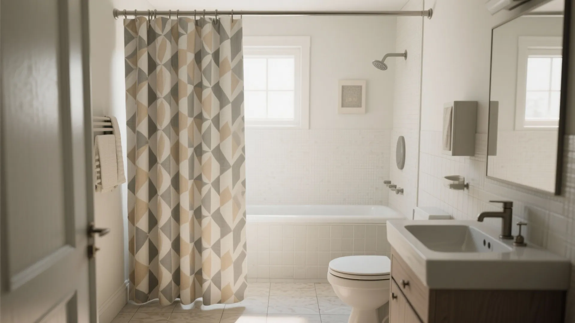 Patterned Cotton Curtains with Anti-Mildew Lining