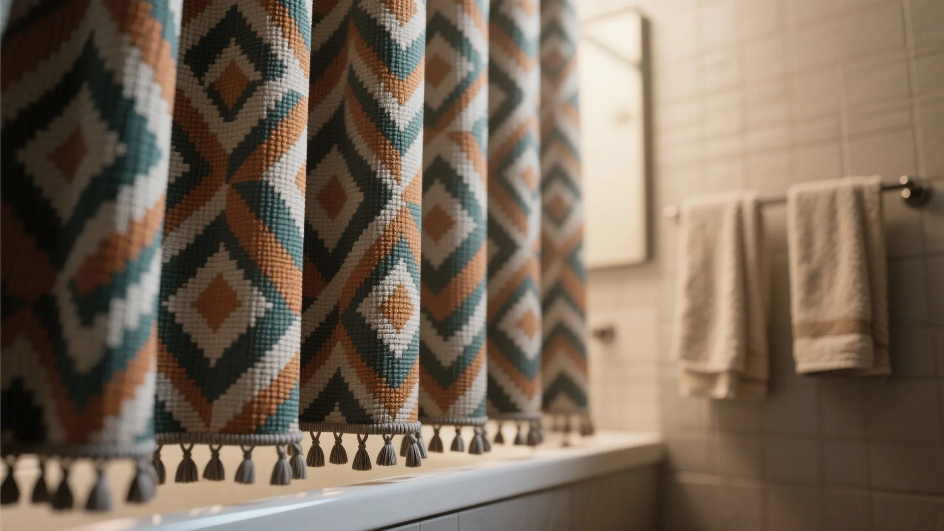 Bold Patterned Shower Curtains