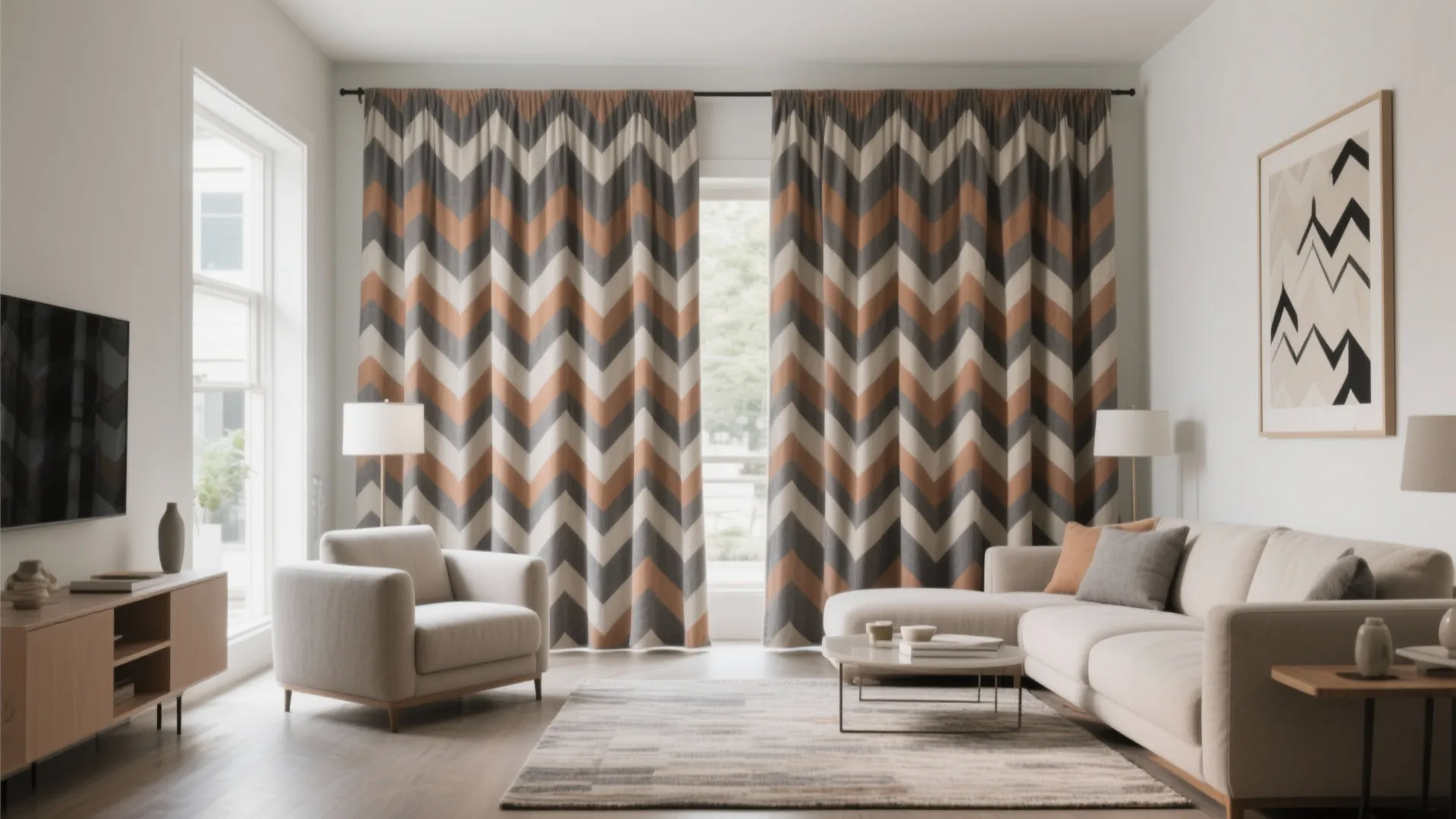 4) Patterned Drapes as a Focal Point