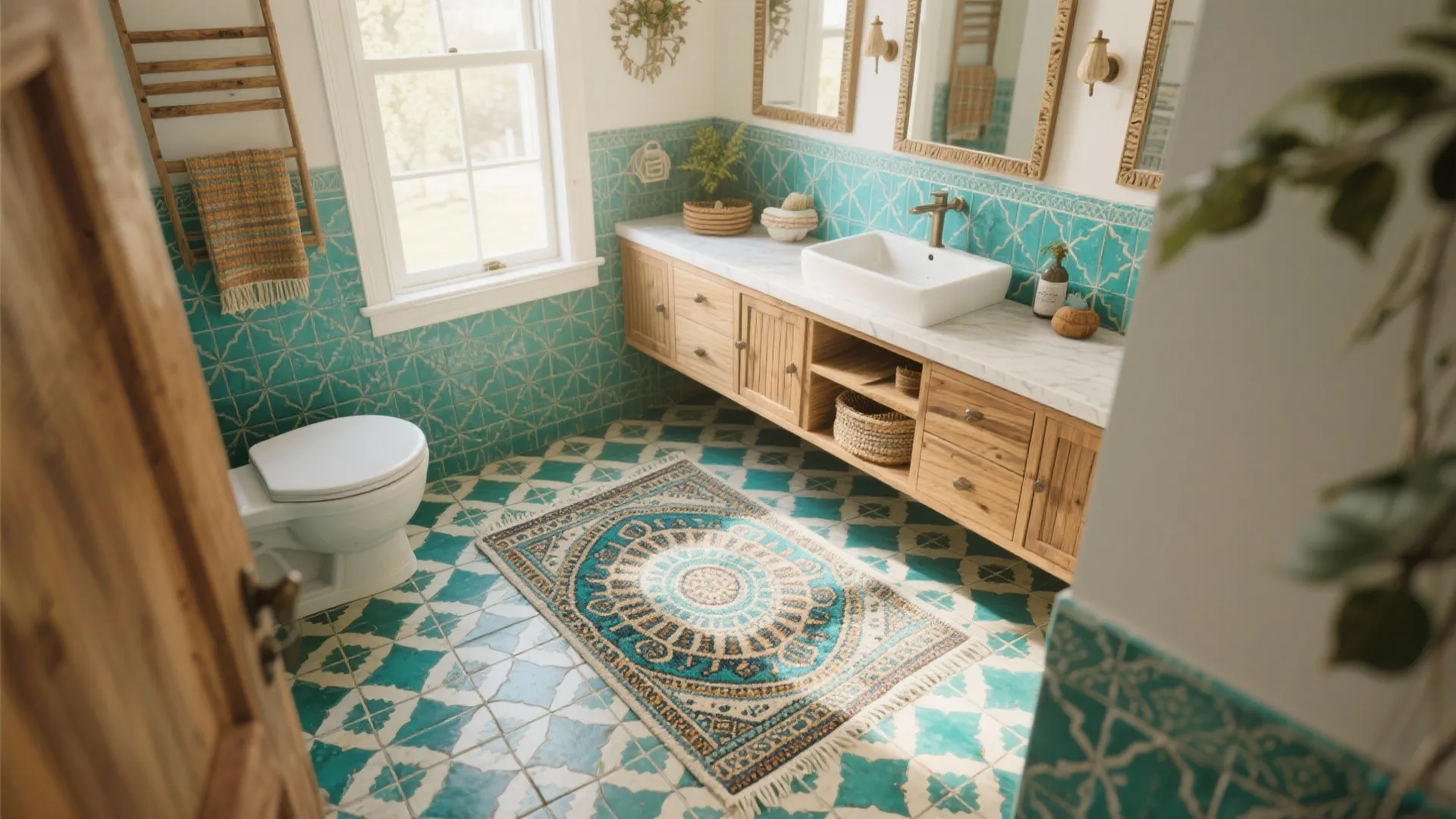 Patterned encaustic tiles