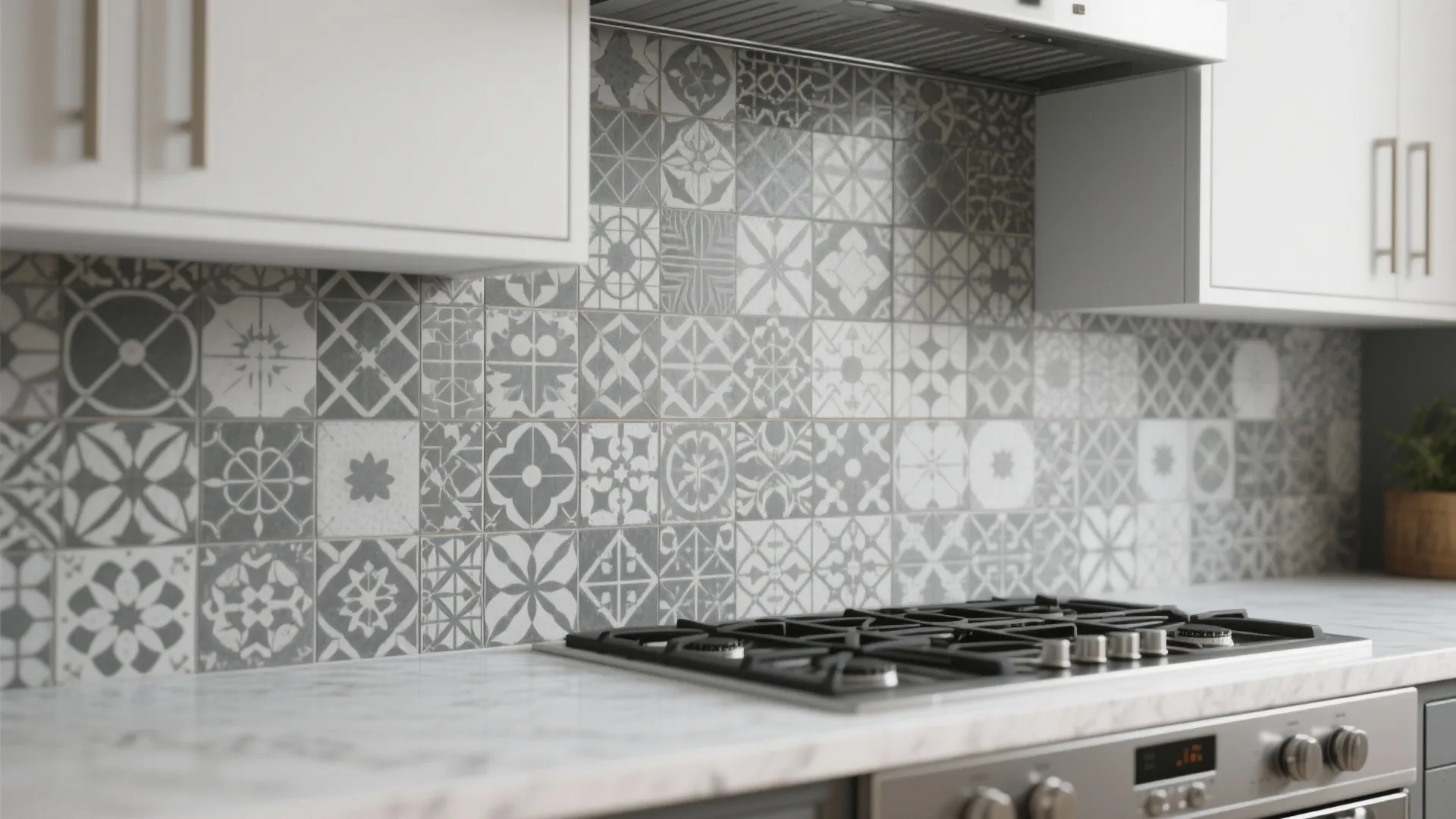 3. Patterned gray encaustic for personality