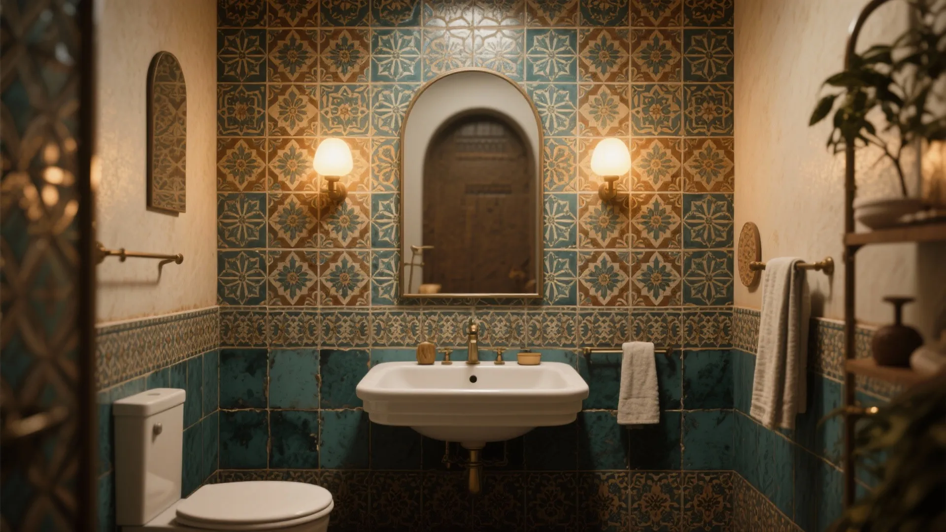 2. Patterned encaustic tiles with bold personality
