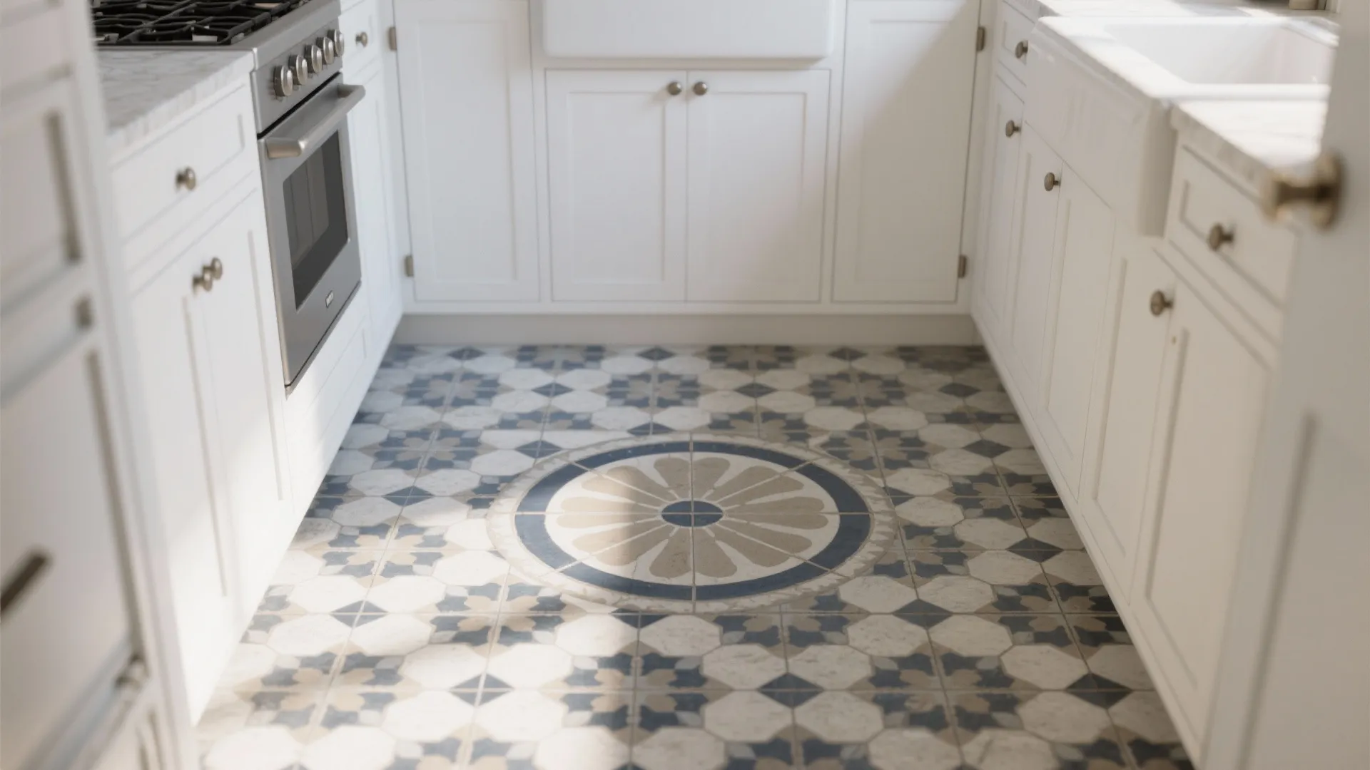 3. Patterned Cement or Encaustic Tile