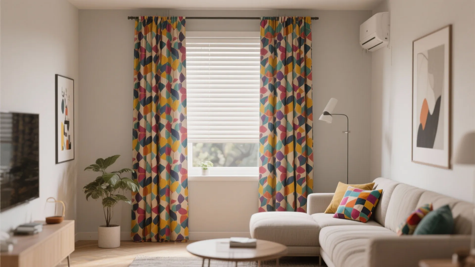 8. Patterned Fabric Blinds