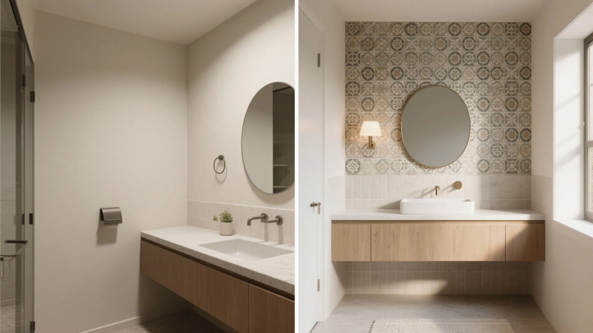 Feature Wall with Encaustic or Patterned Tiles