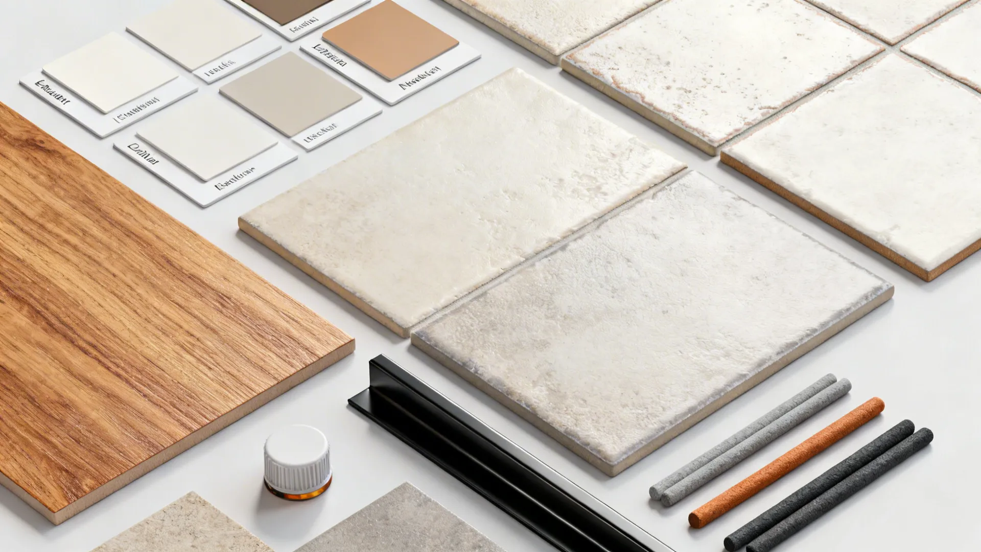 Patterned encaustic or porcelain lookalikes