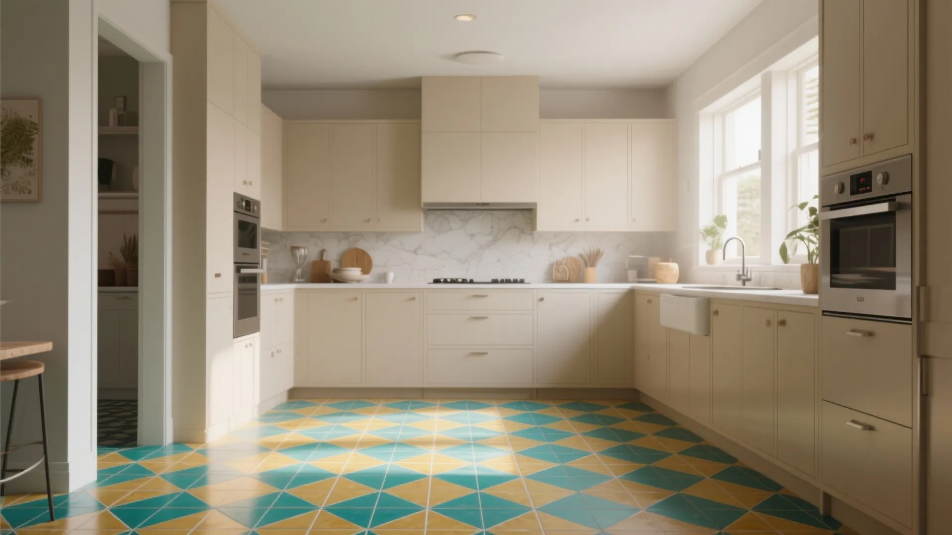 7. Patterned Floor Tiles