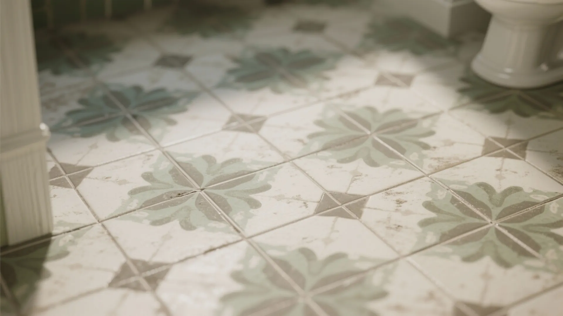 4. Patterned floor tile as a focal point