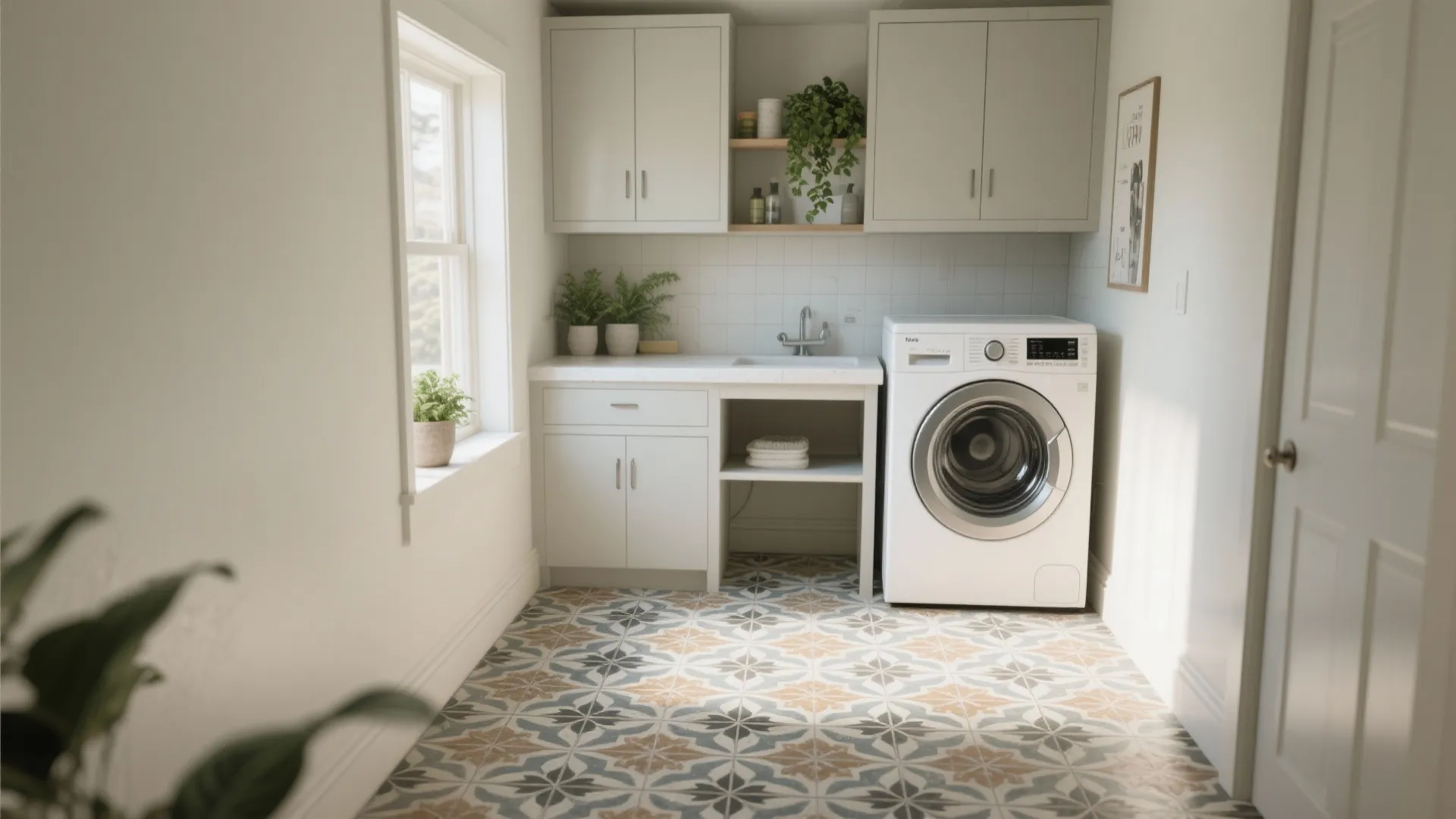 Tip 1: Patterned Floor Tiles for Instant Personality