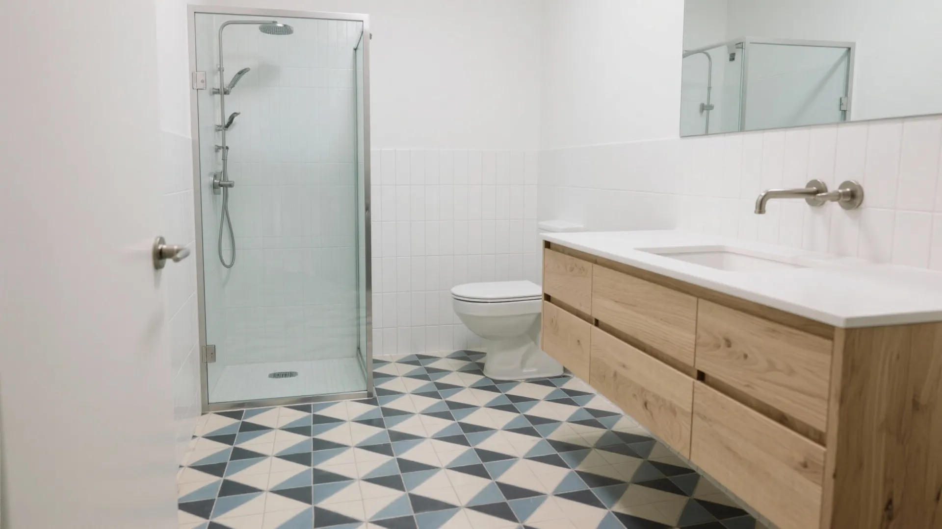 Patterned Floor, Plain Walls