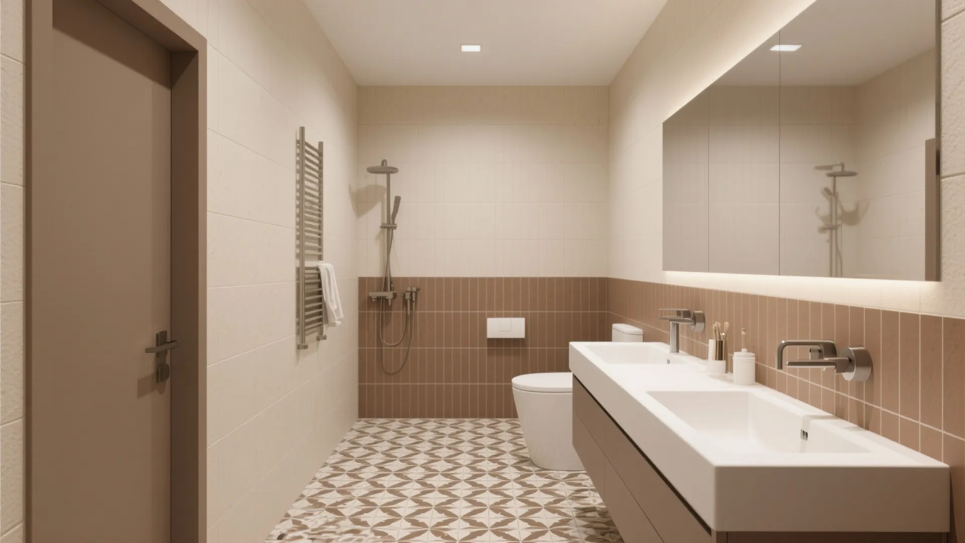 8. Light Brown with Patterned Floor