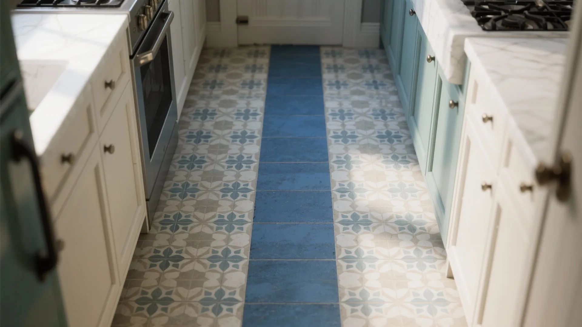 5. Patterned Flooring or Runner to Add Energy