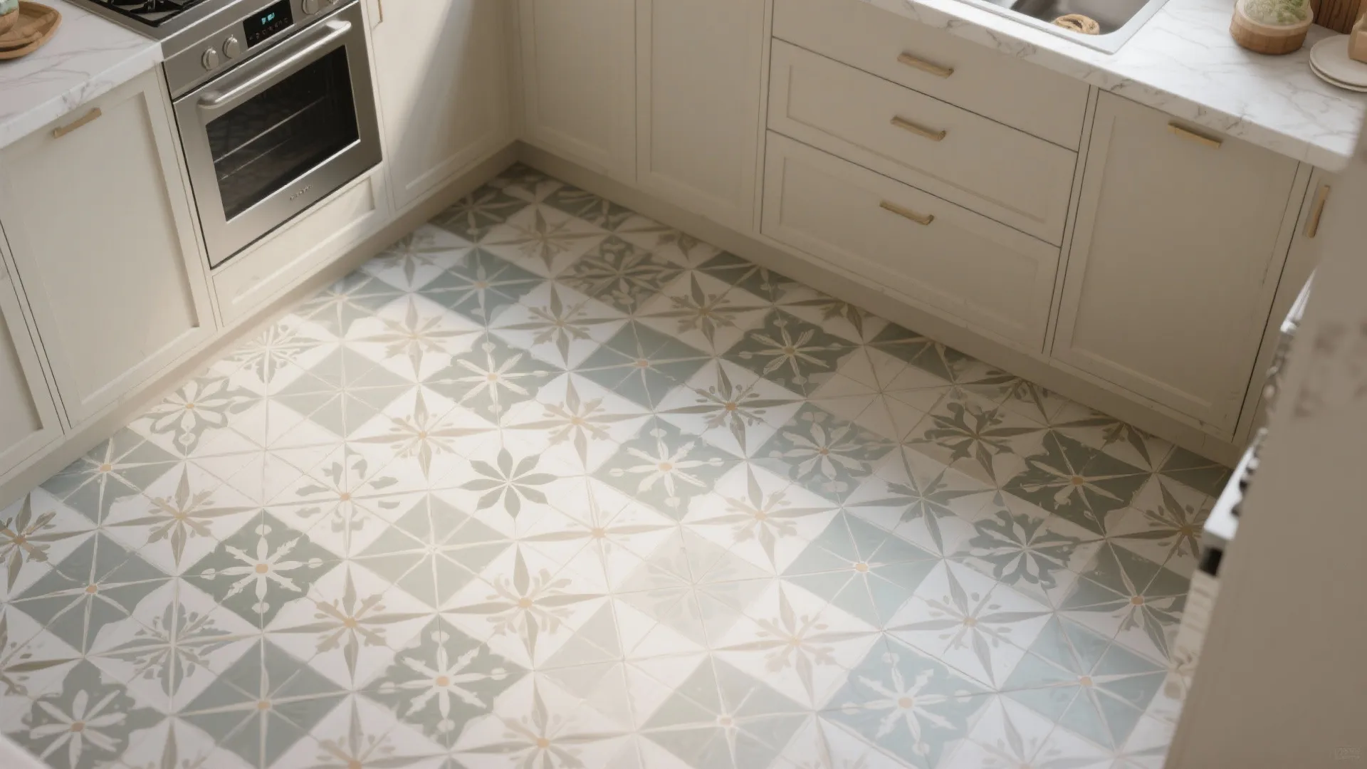 5. Patterned floor tiles
