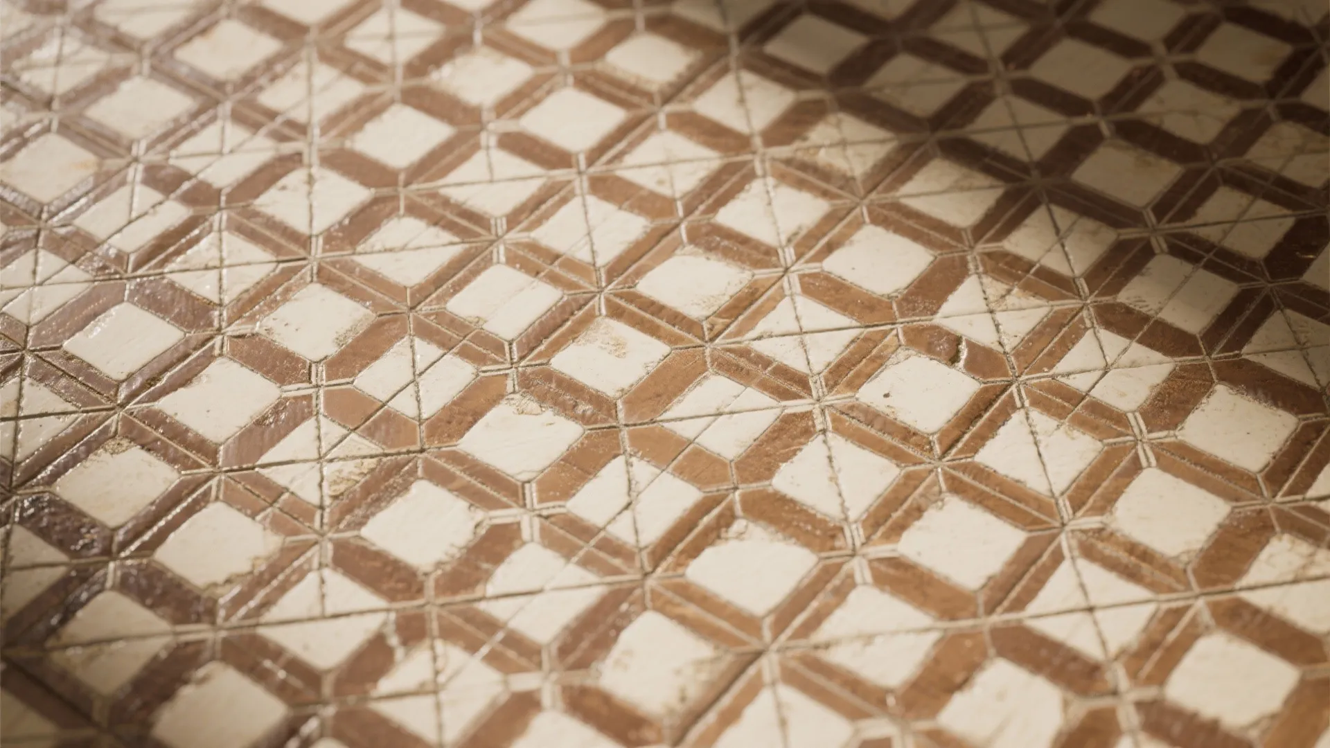 4. Patterned floor to distract and expand