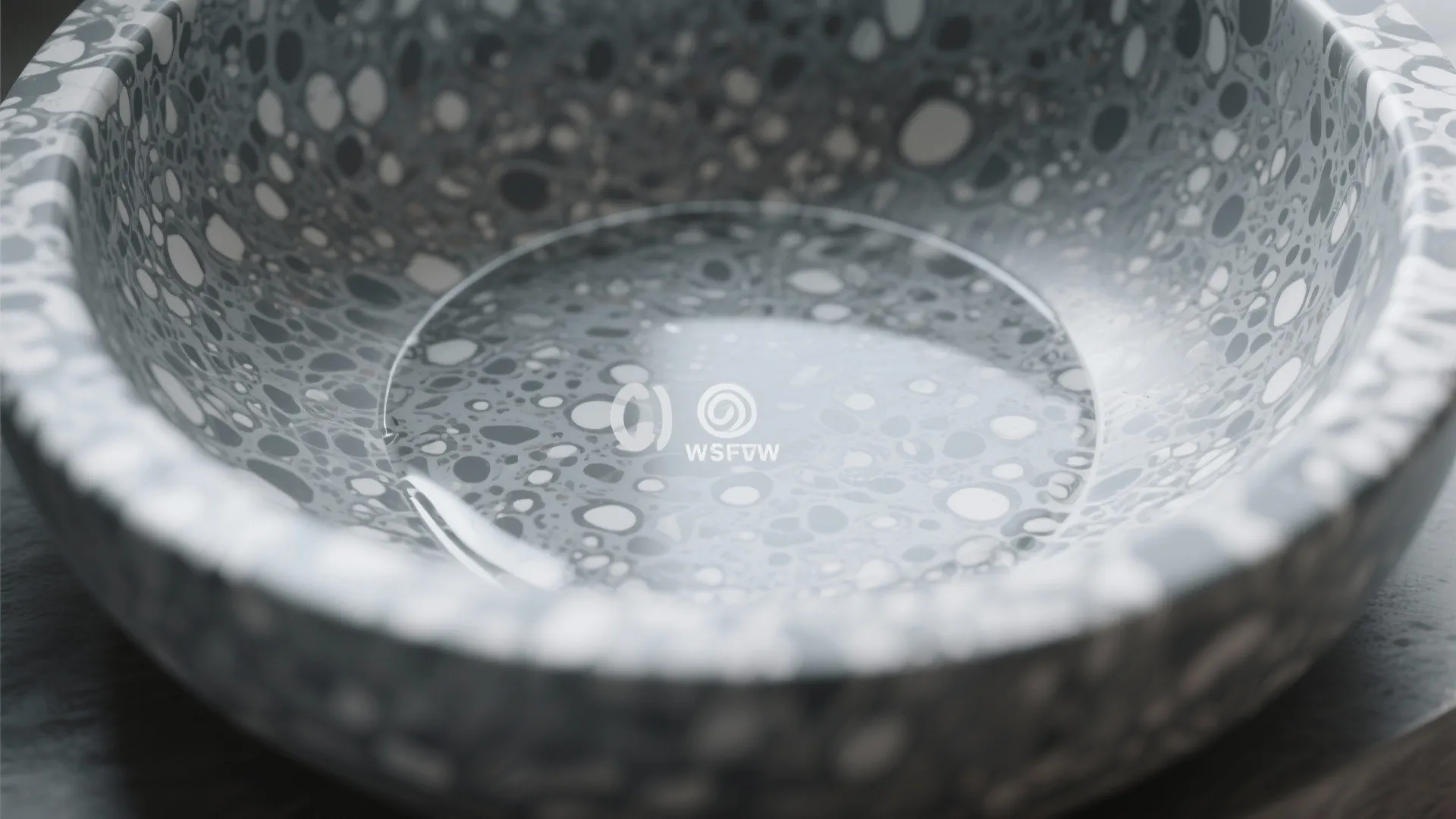 5. Patterned gray basin for subtle drama