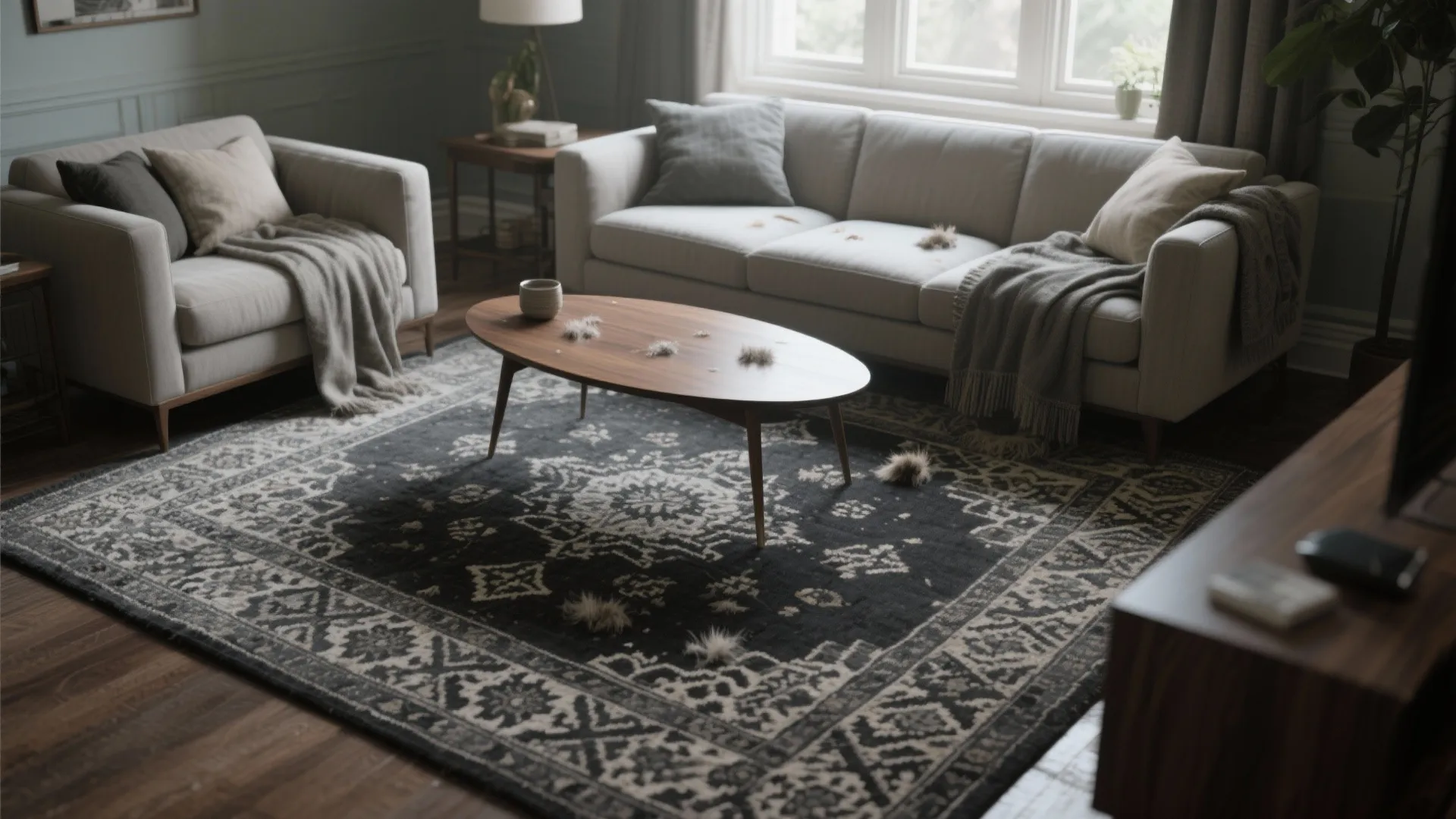 2. Choose a patterned dark gray for camouflage and interest