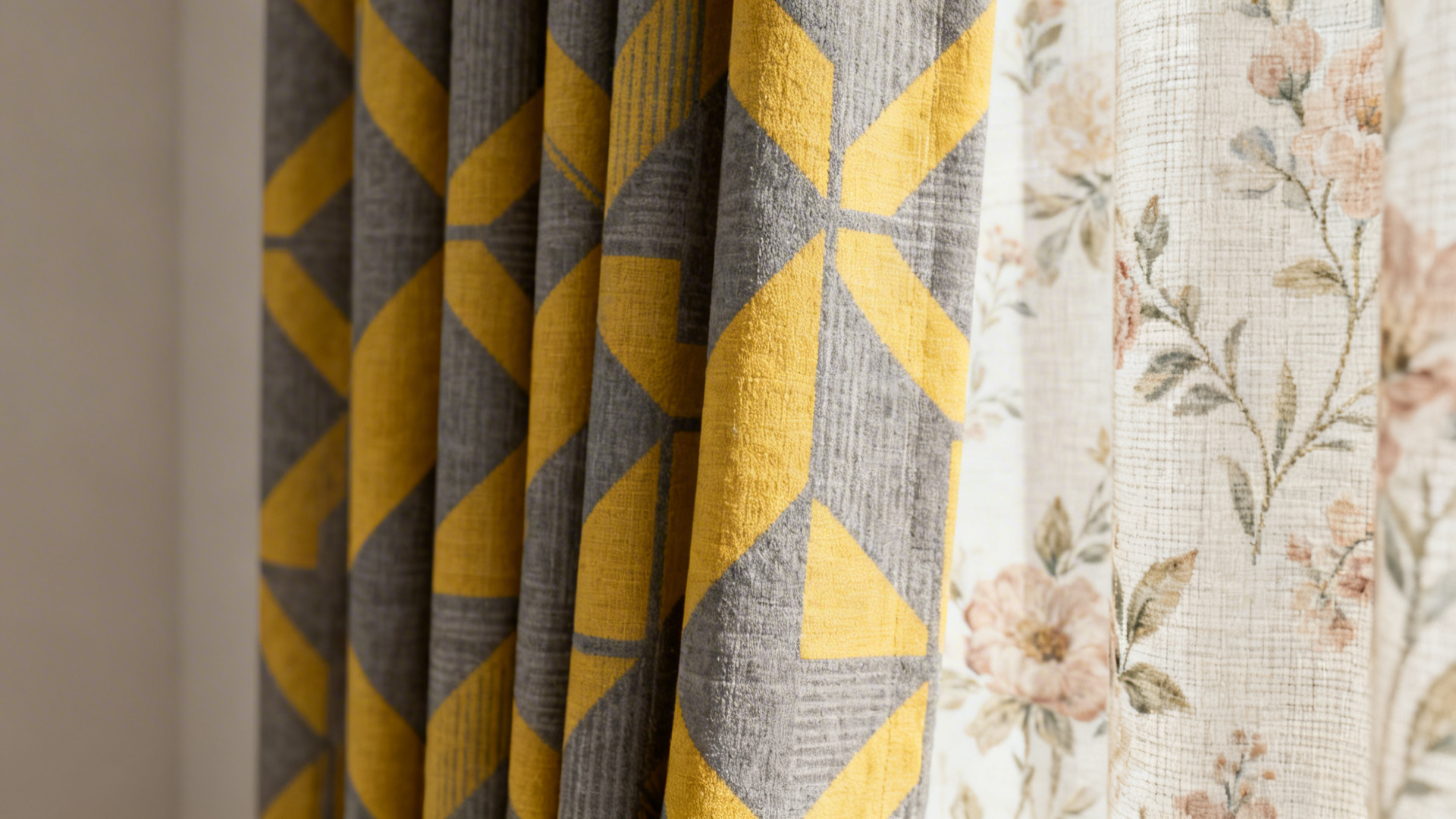 Gray and Yellow Living Room Curtains — 5 Ideas