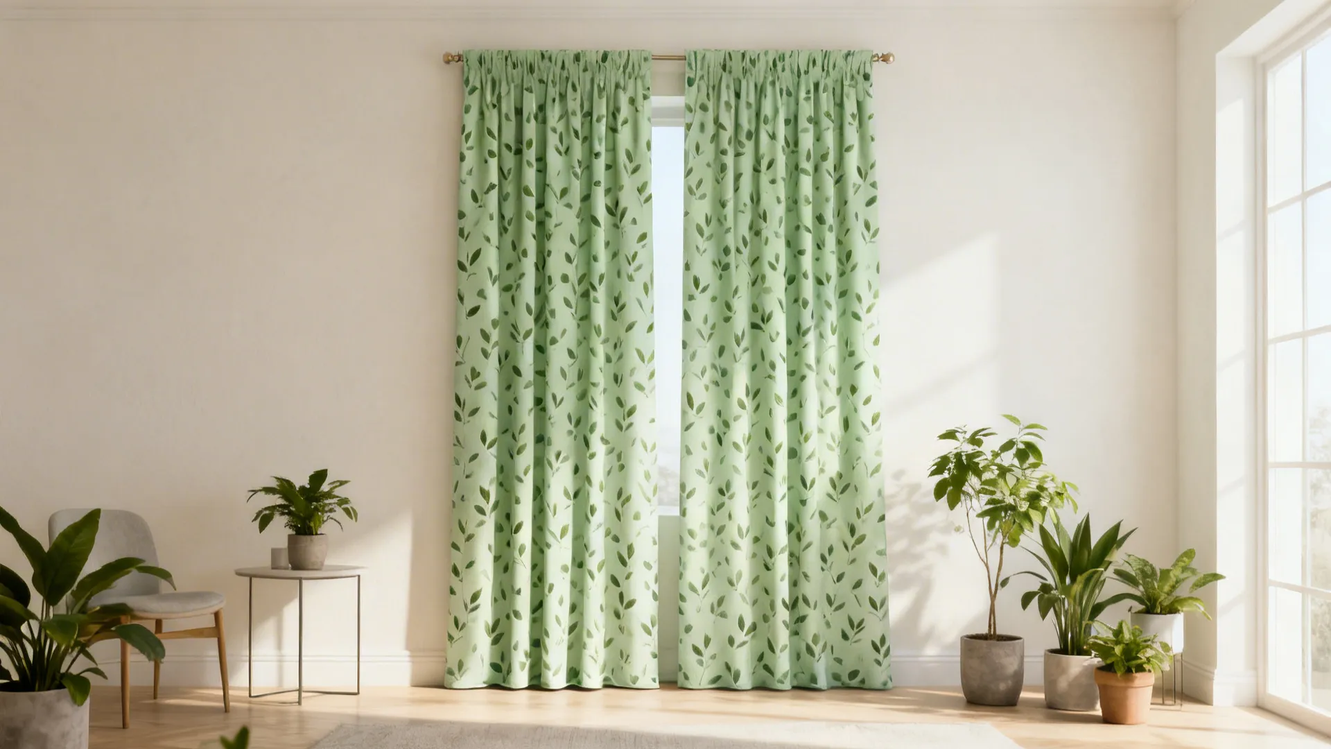 3. Patterned Green with Neutral Walls