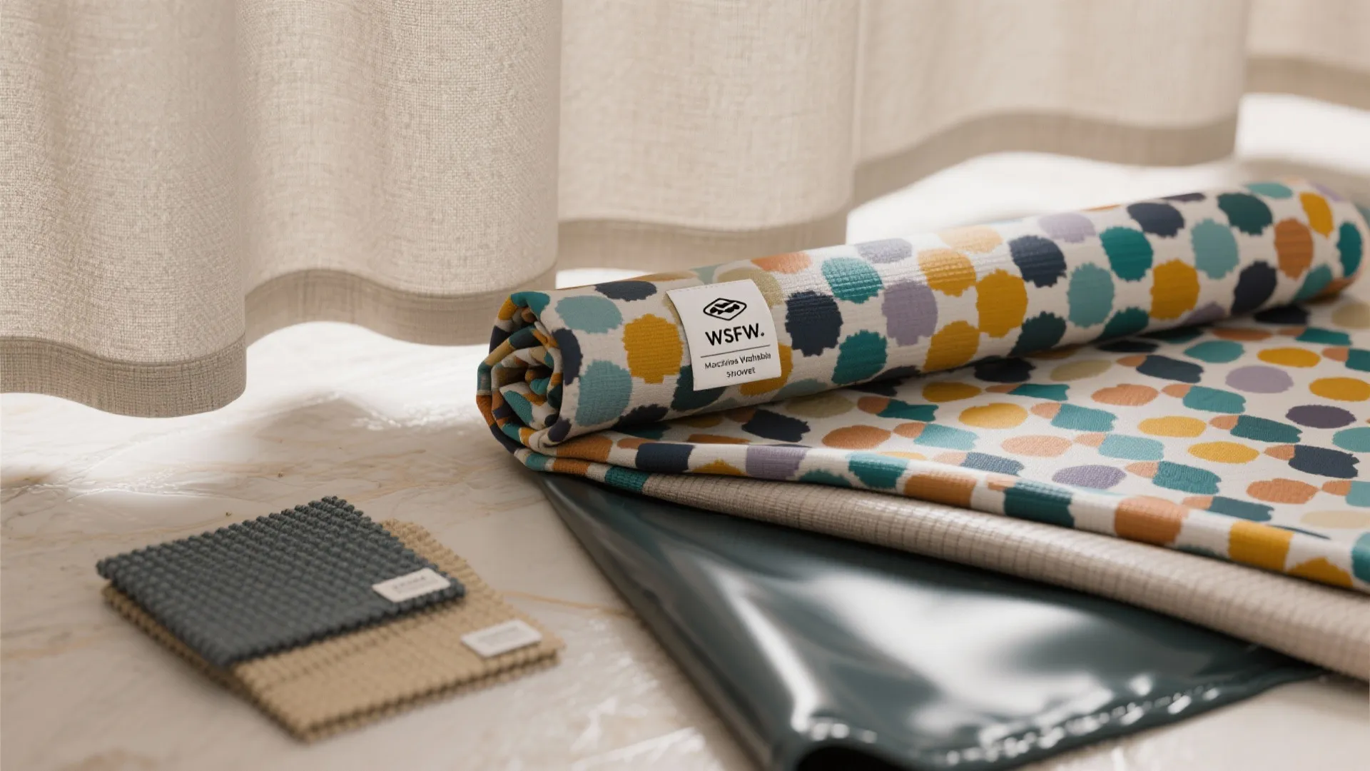 4. Patterned Liner + Plain Outer Curtain