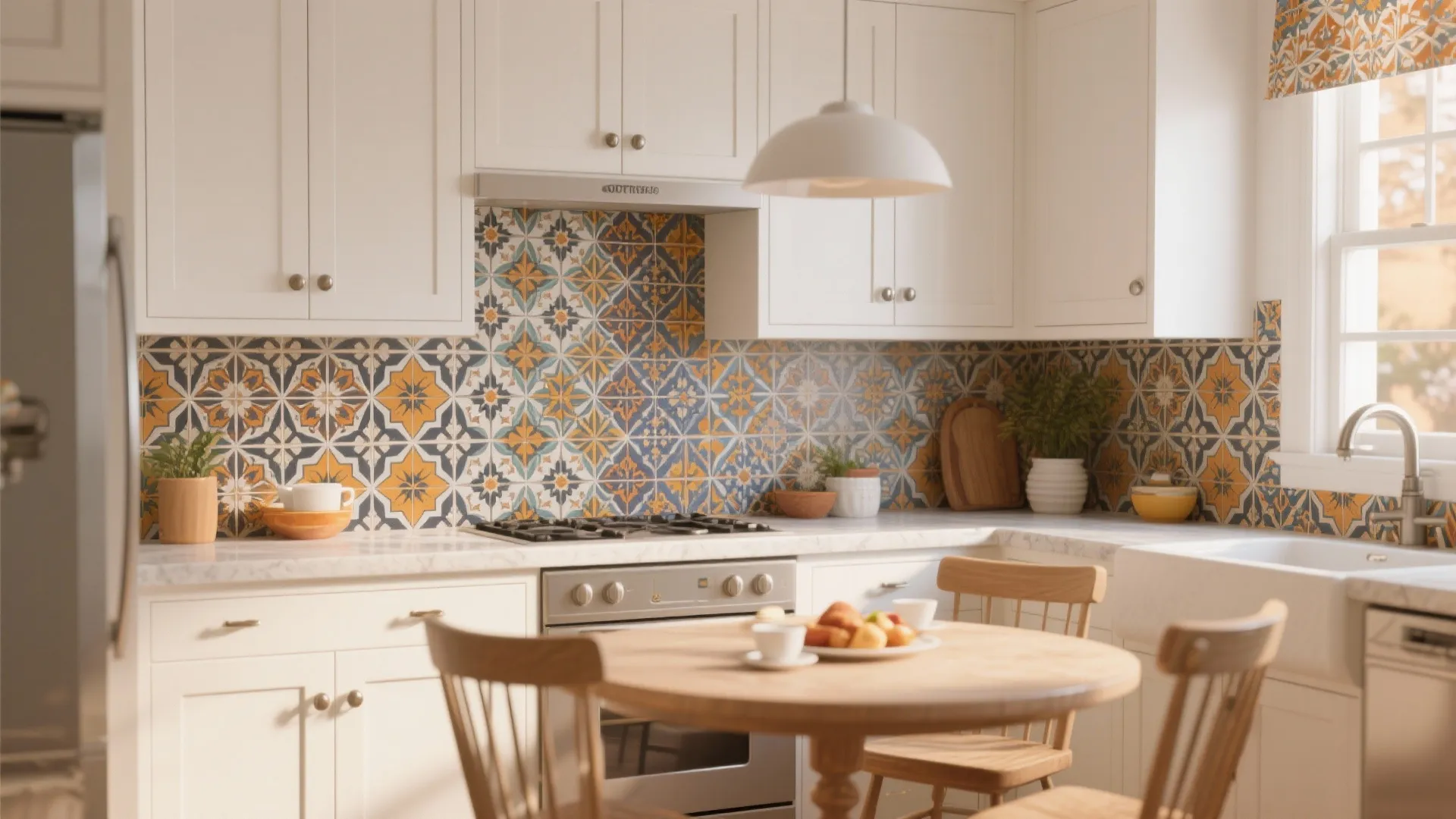 4. Bold Patterned Tiles for Personality