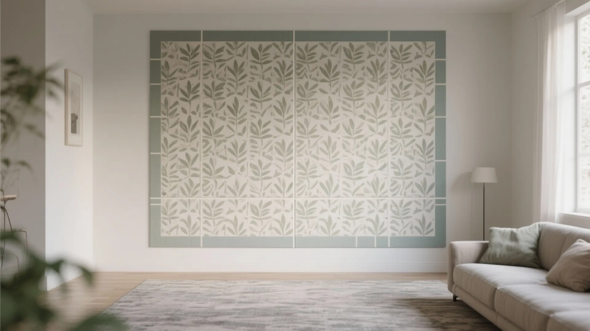 Patterned Carpet Murals with Soft Borders