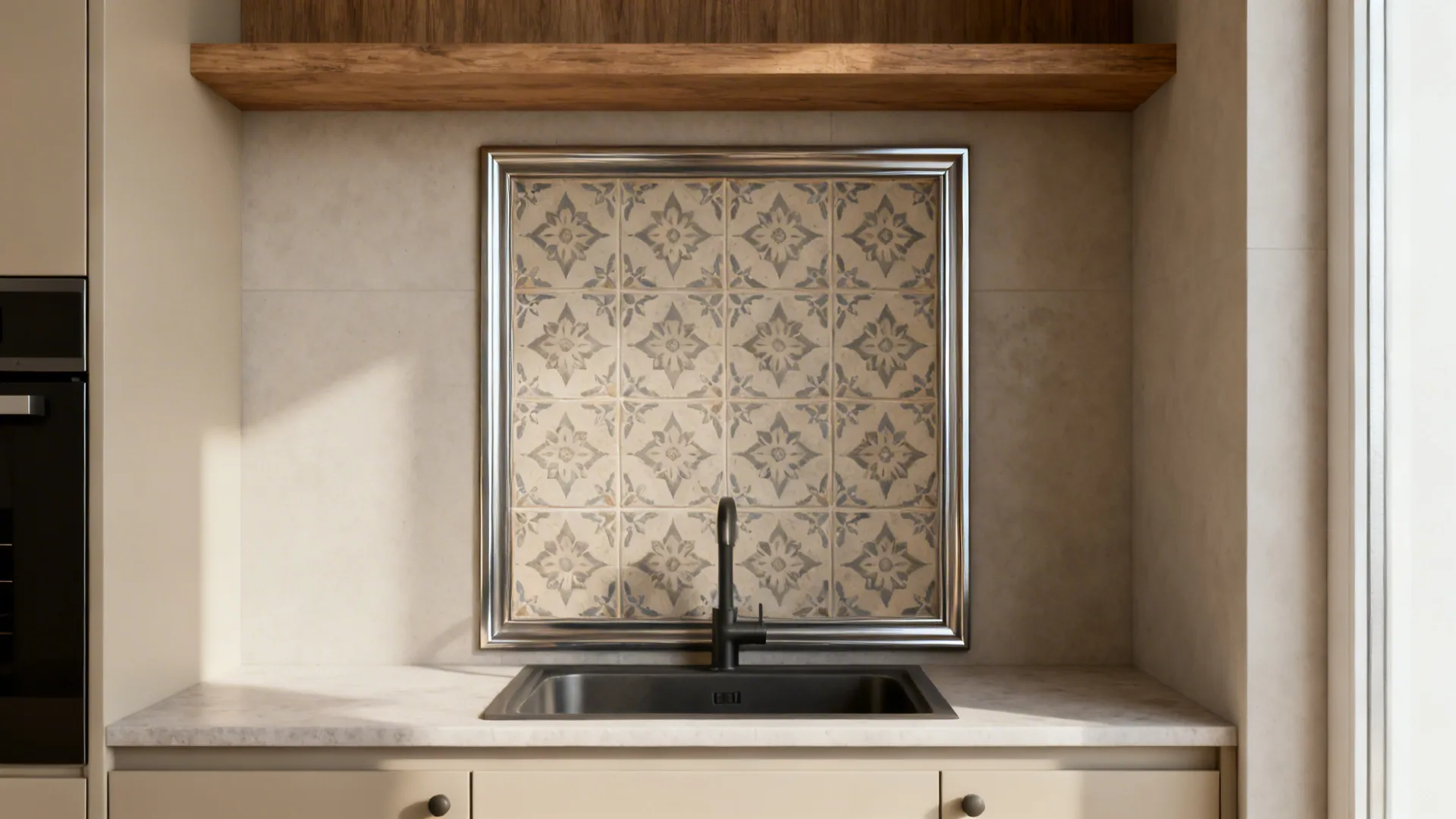 Patterned encaustic or porcelain lookalikes