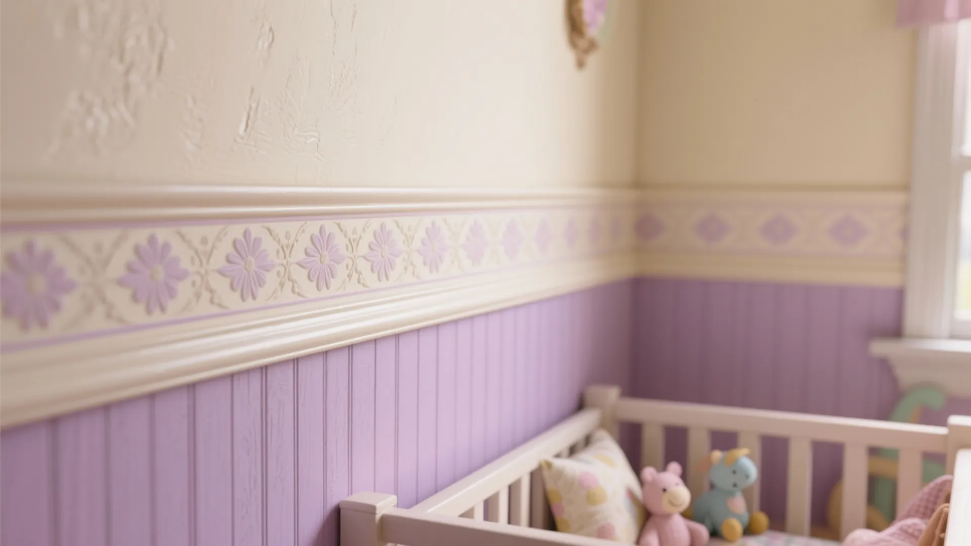 5. Patterned Trim or Two-Tone Purple for Visual Interest