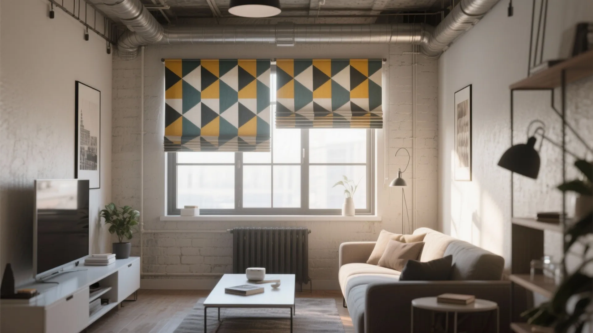 3. Patterned Roman Shades