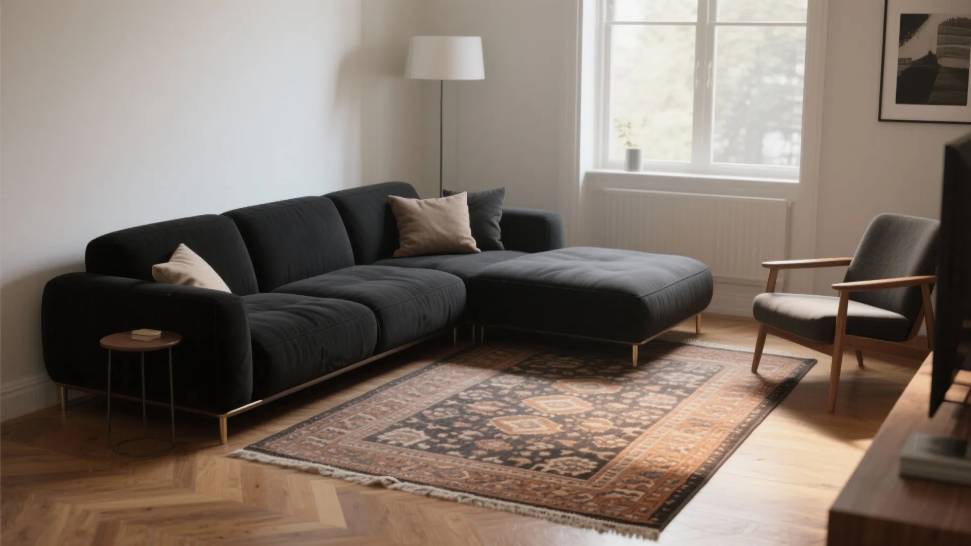 2. Anchor with a patterned rug