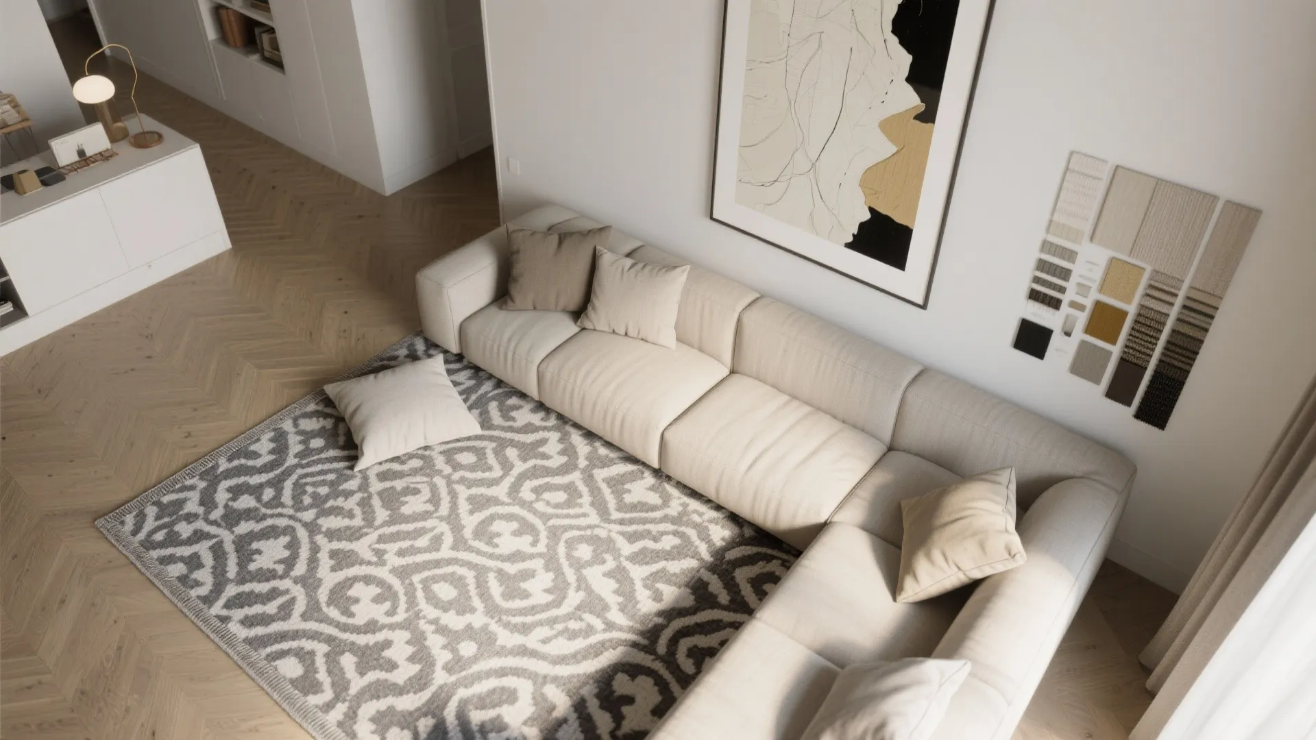 4. Patterned Rugs and Minimal Art