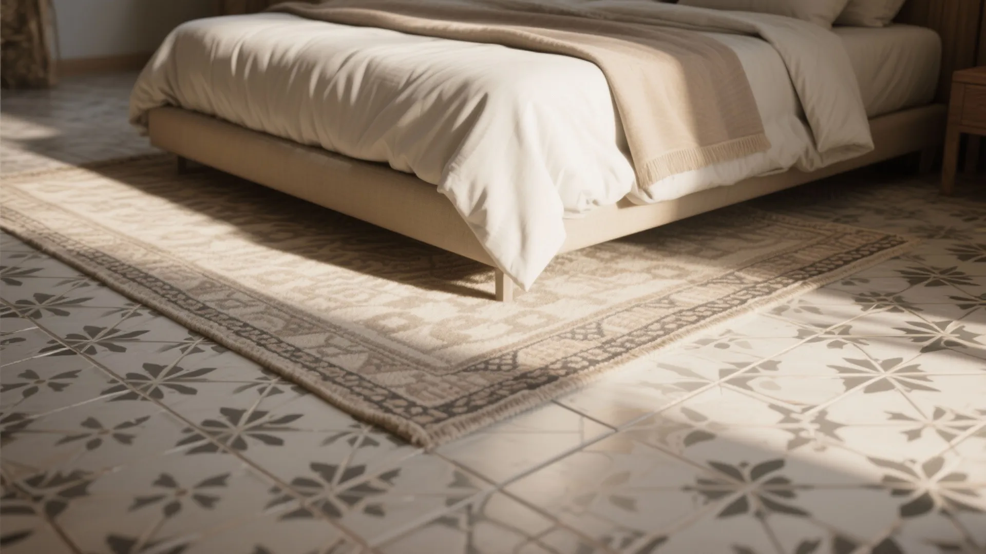 3. Subtle patterns that act like an area rug