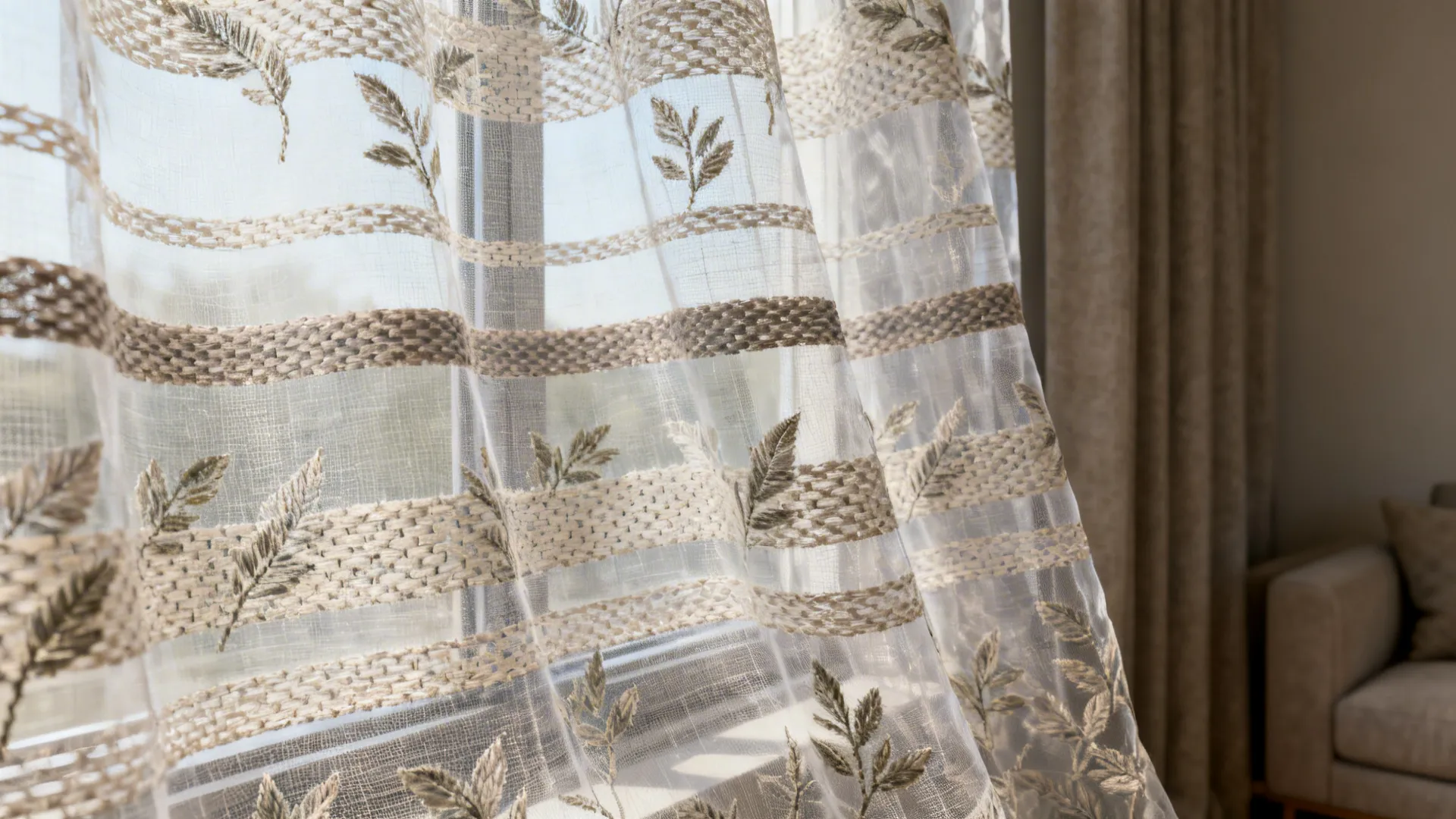 3. Patterned sheers for texture