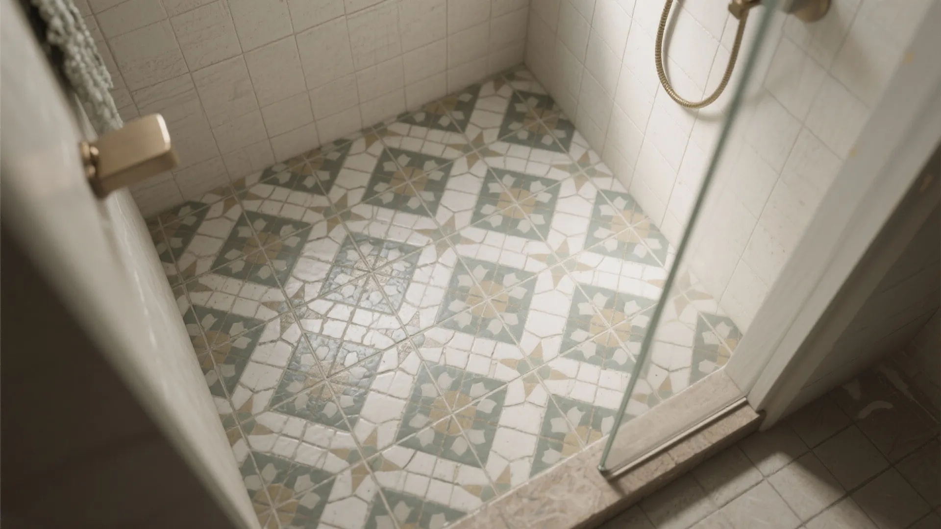 4. Patterned floor tiles as a focal point