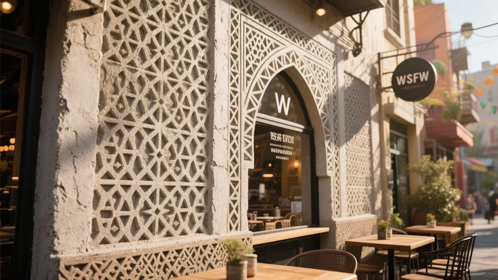 Patterned stencil plaster