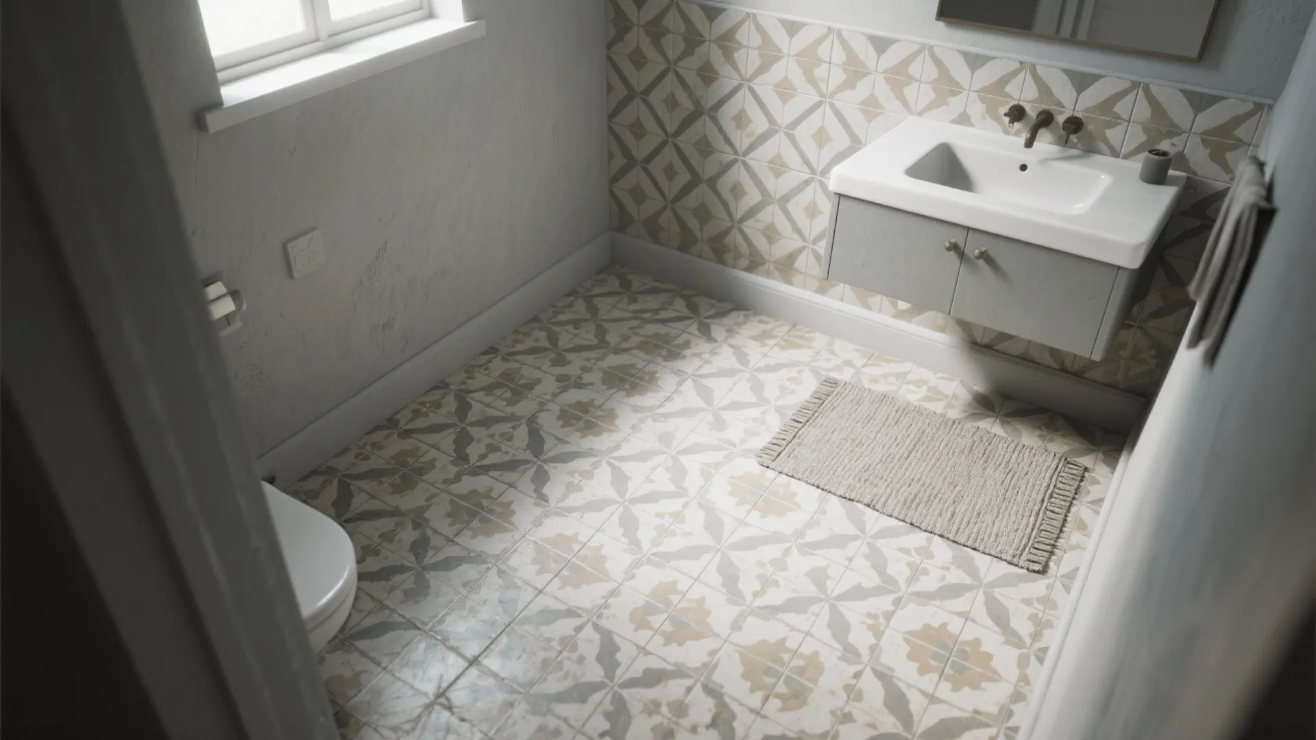 3. Patterned tile as a focal point