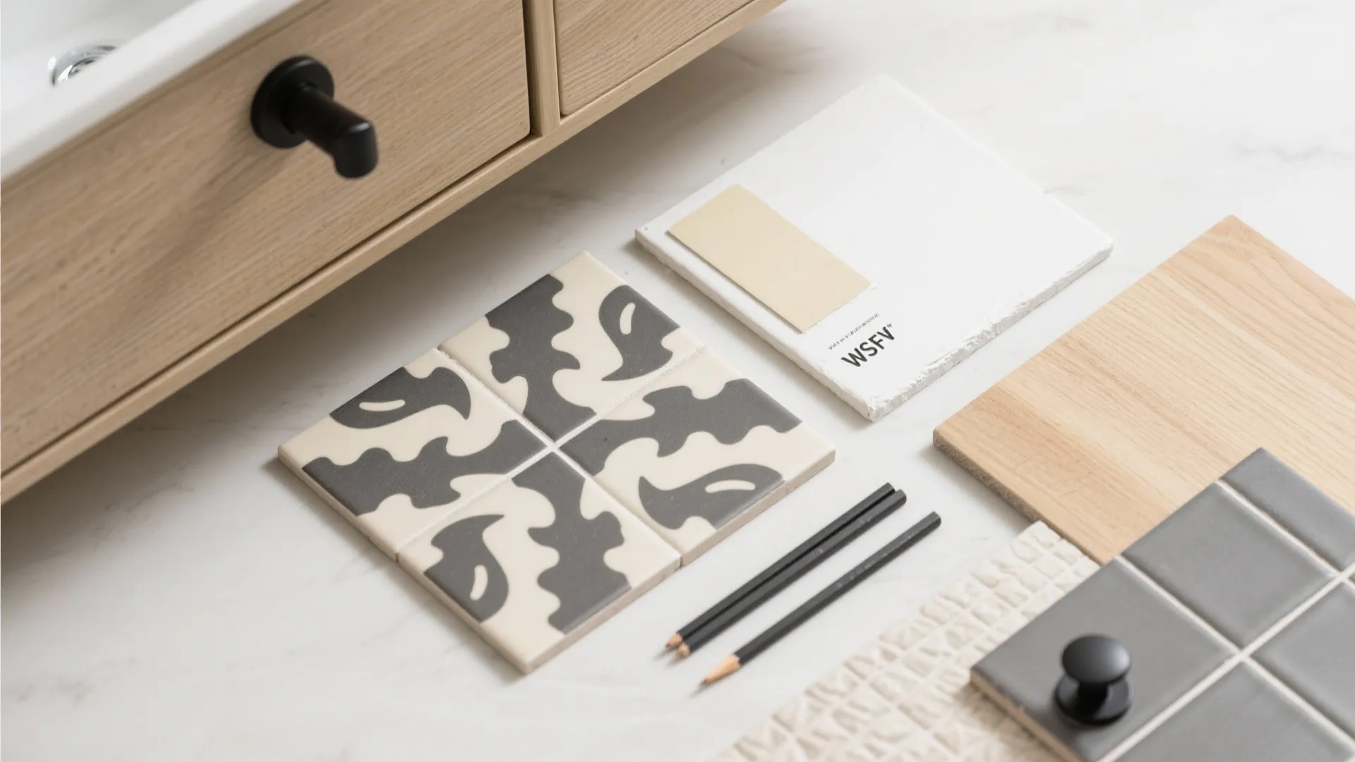 2) Patterned Encaustic-Look Tiles to Add Personality