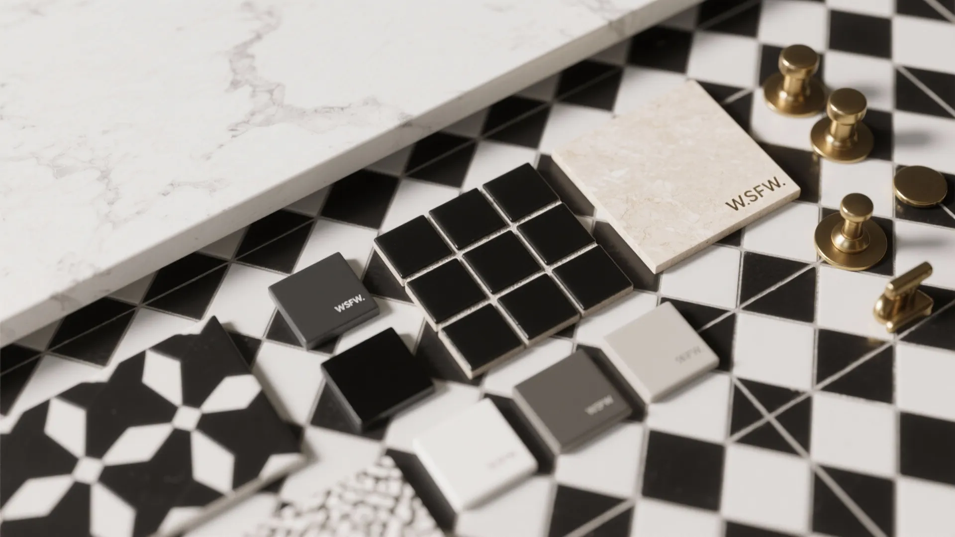 4. Patterned black-and-white for playful contrast