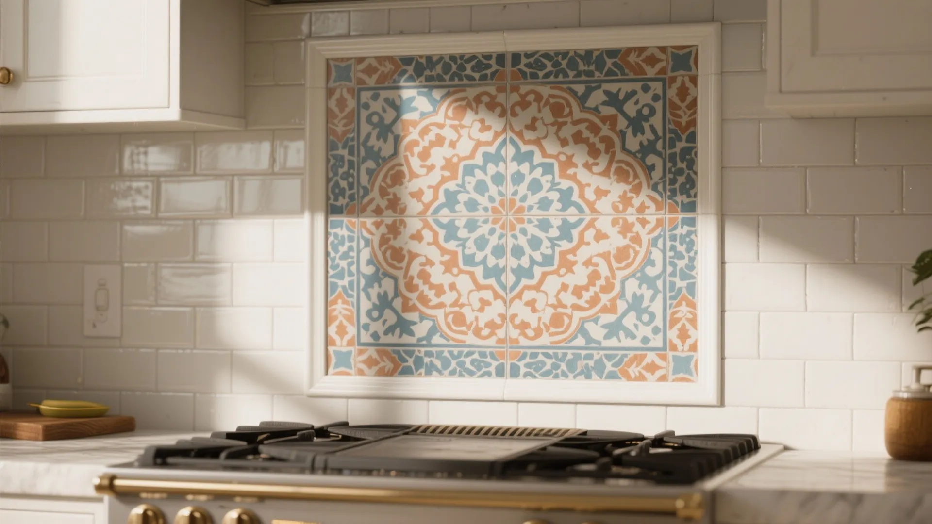 4. Create a focal point with patterned tiles