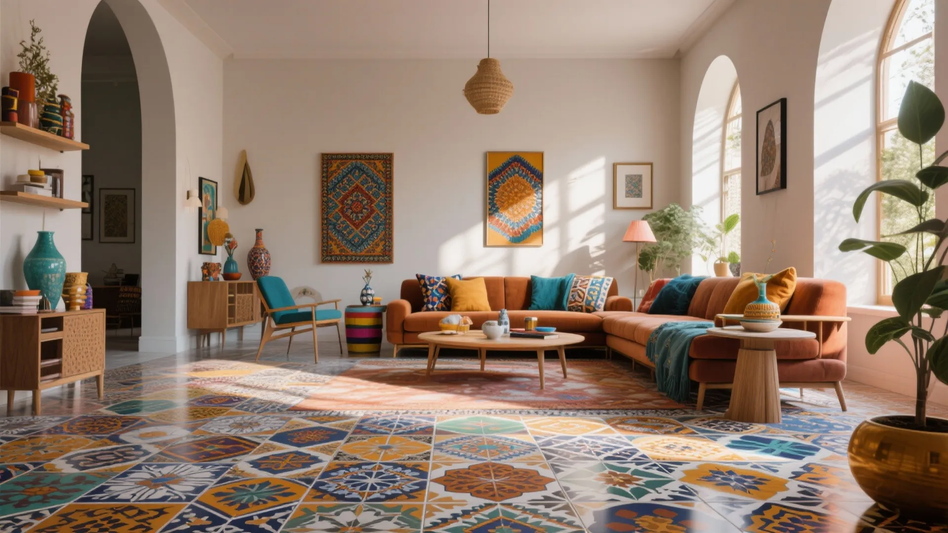 2. Patterned Tiles for a Bold Statement