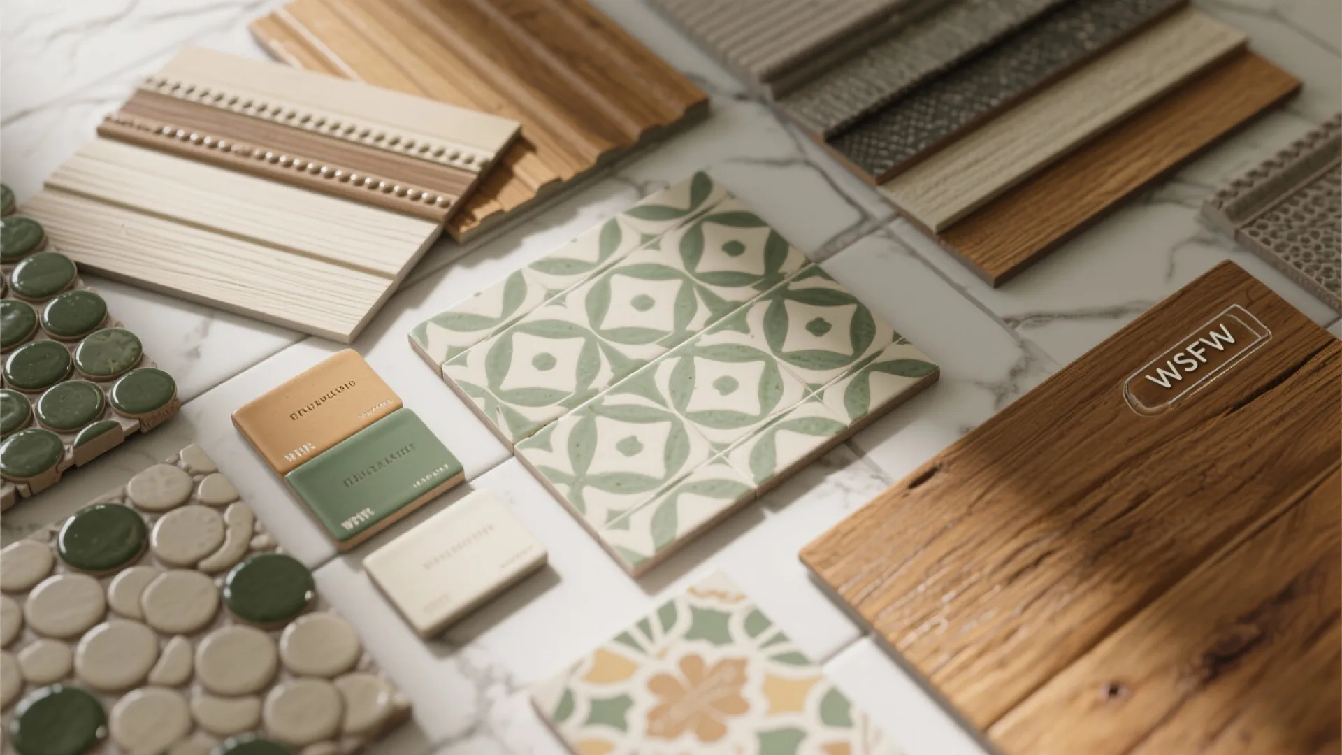 3. Use patterned tile and classic trim