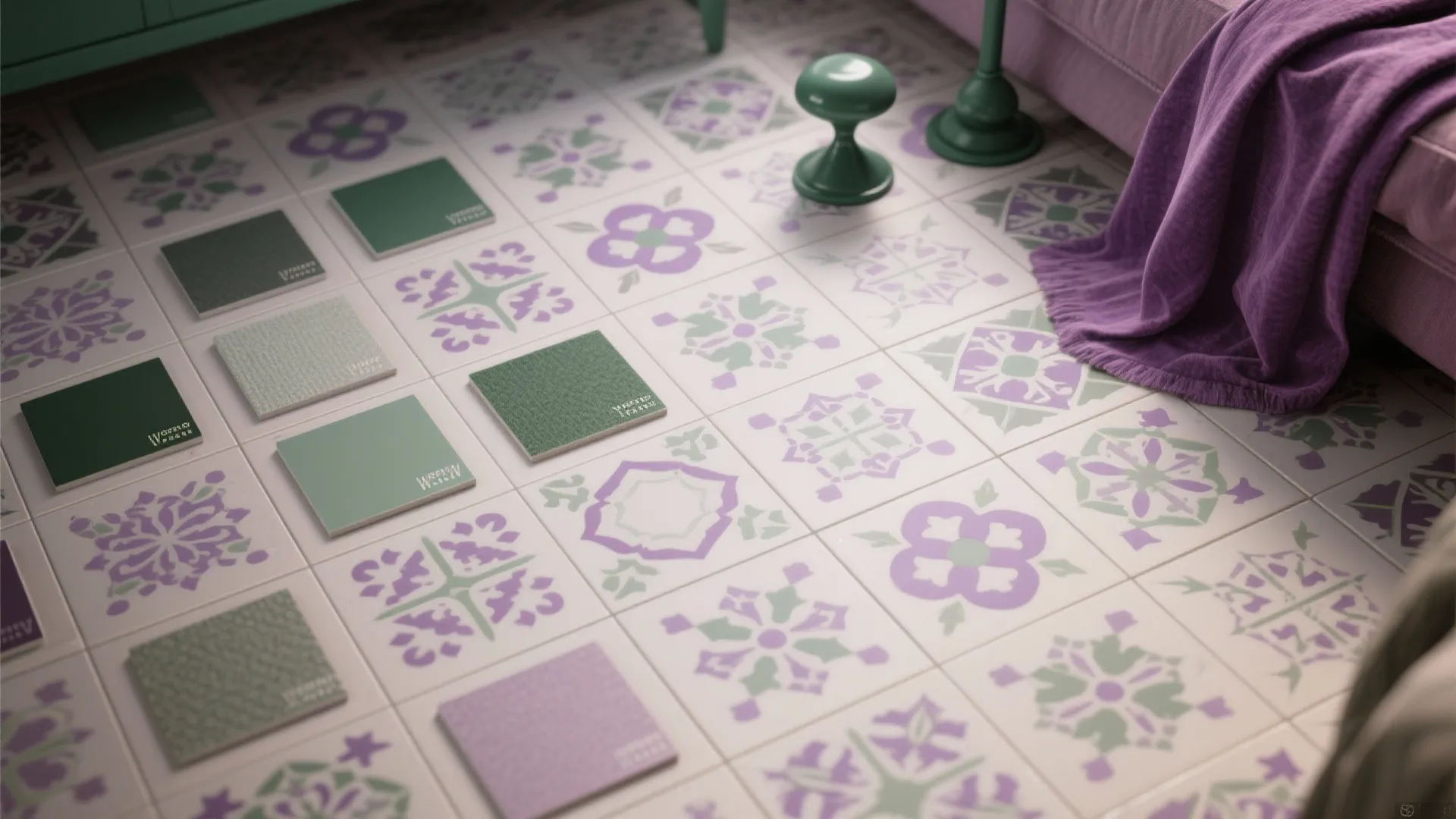 4. Patterned Tiles Combining Both Hues