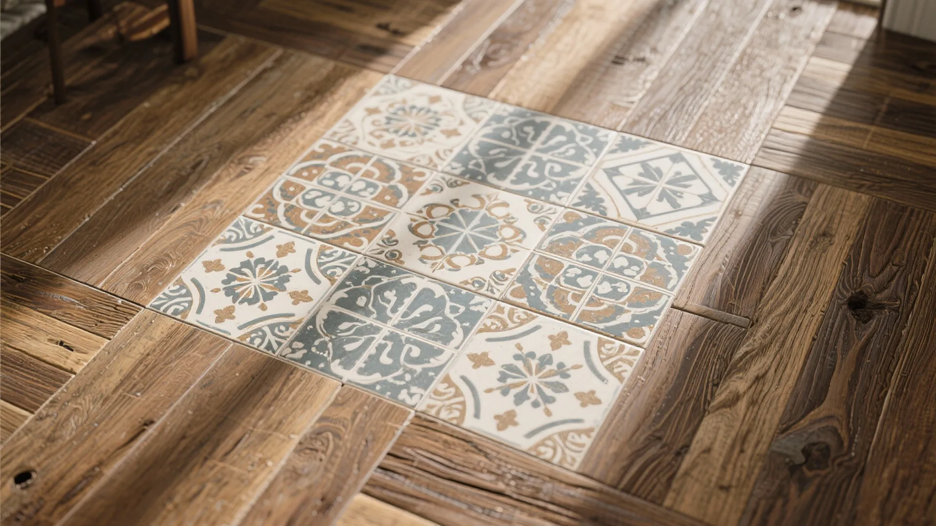 Tip 3: Patterned Tiles and Rustic Flooring